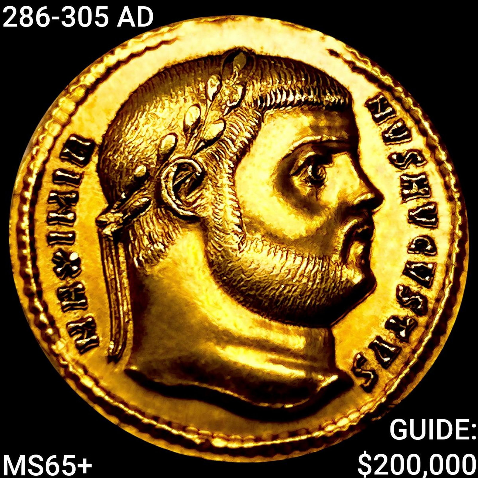 286-305 AD Maximianus Hercules Gold Auerius GEM BU + (1 of 2)