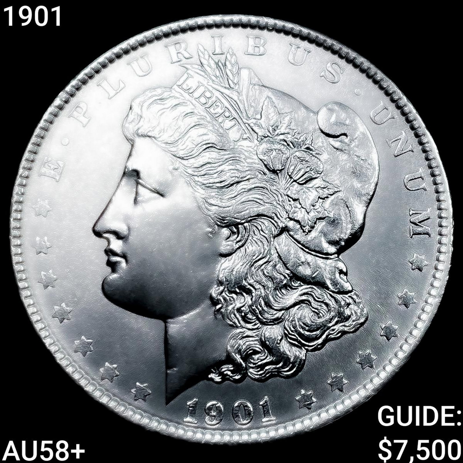 1901 Morgan Silver Dollar CHOICE AU+ (1 of 2)