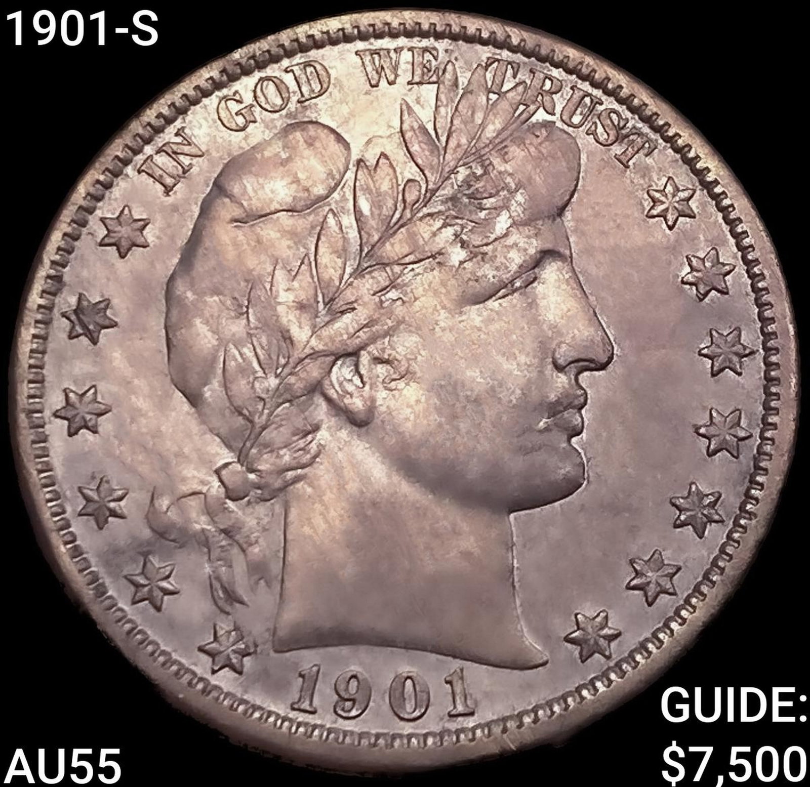 1901-S Barber Half Dollar HIGH GRADE (1 of 2)