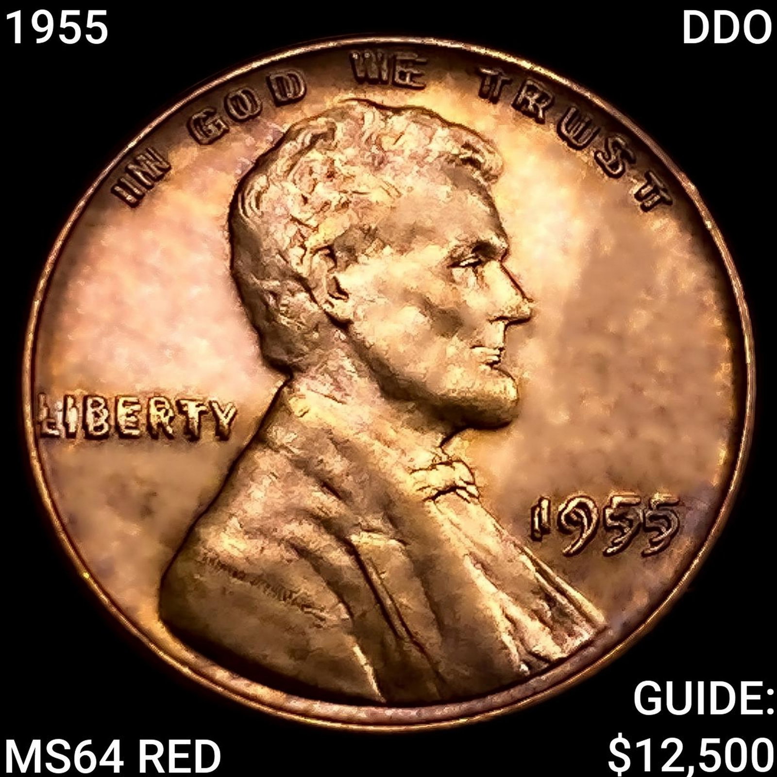 1955 DDO Wheat Cent CHOICE BU RD: 1955 DDO Wheat Cent CHOICE BU RD