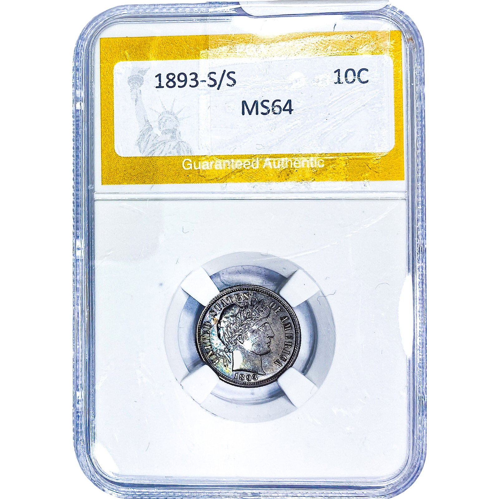 1893-S/S Barber Dime PGA MS64 (1 of 4)