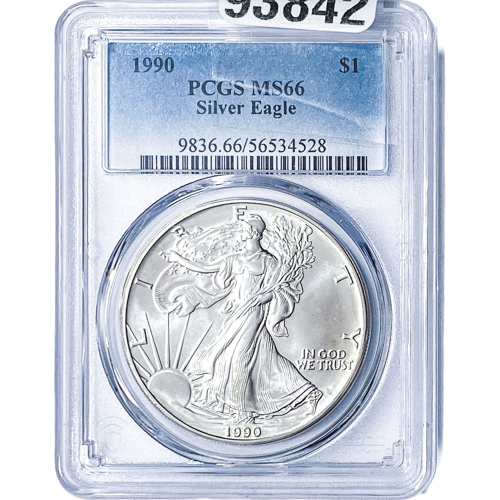 1990 Silver Eagle PCGS MS66 (1 of 2)