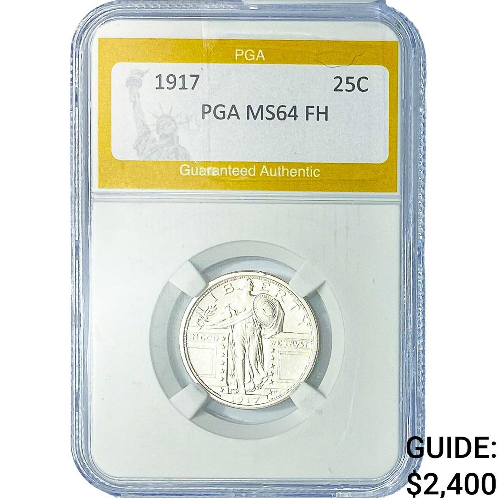 1917 Standing Liberty Quarter PGA MS64 FH: 1917 Standing Liberty Quarter PGA MS64 FH