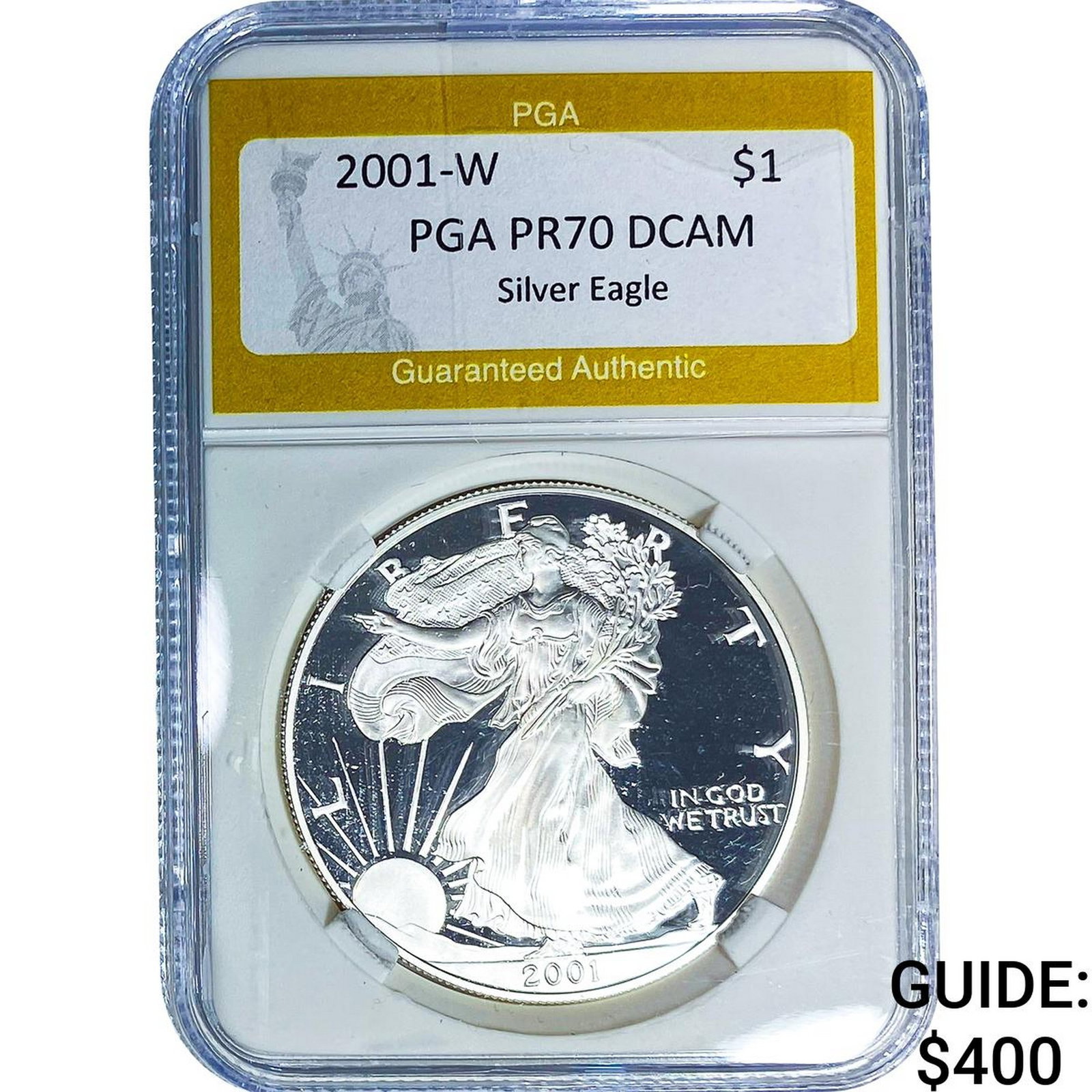 2001-W Silver Eagle PGA PR70 DCAM (1 of 2)