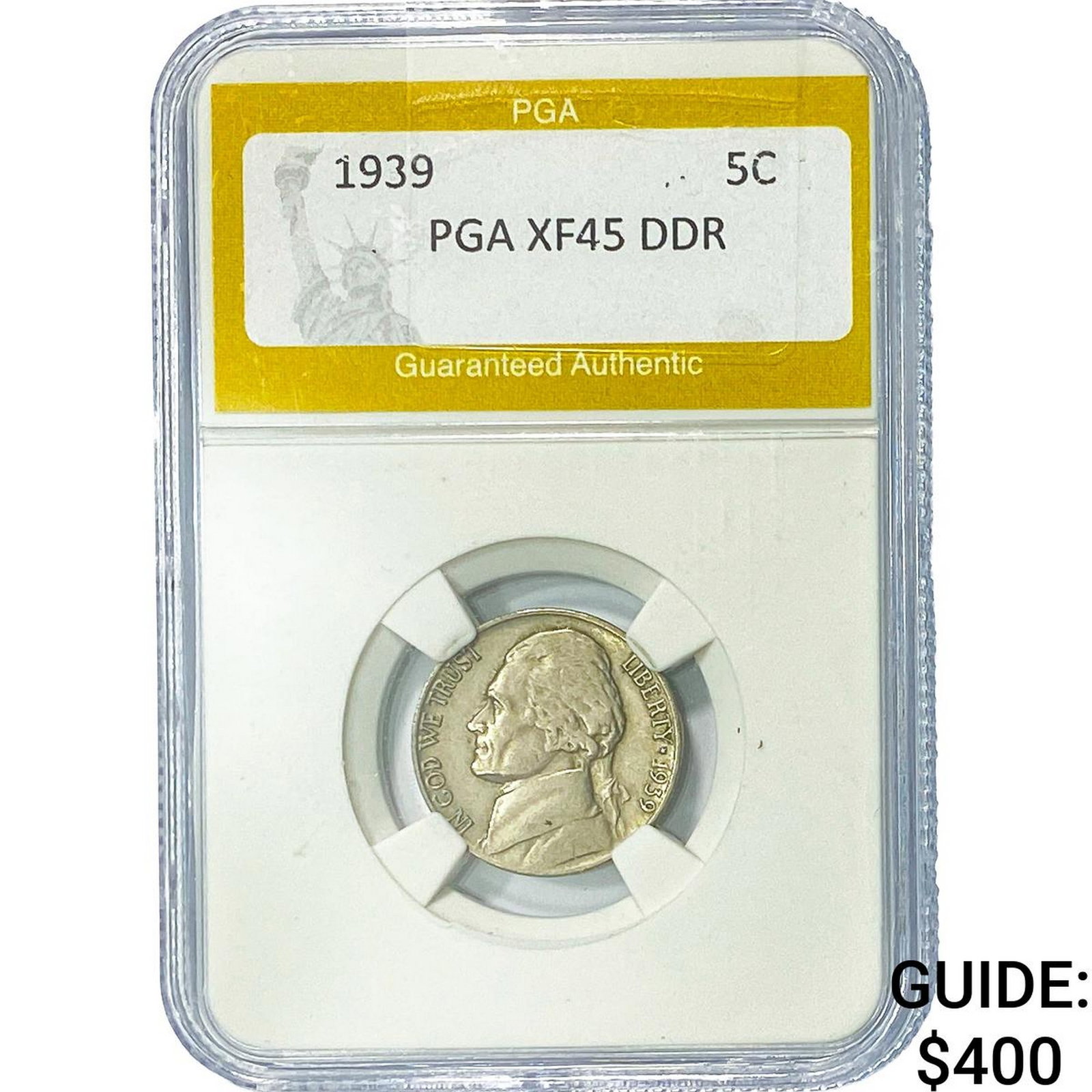 1939 Jefferson Nickel PGA XF45 DDR (1 of 2)