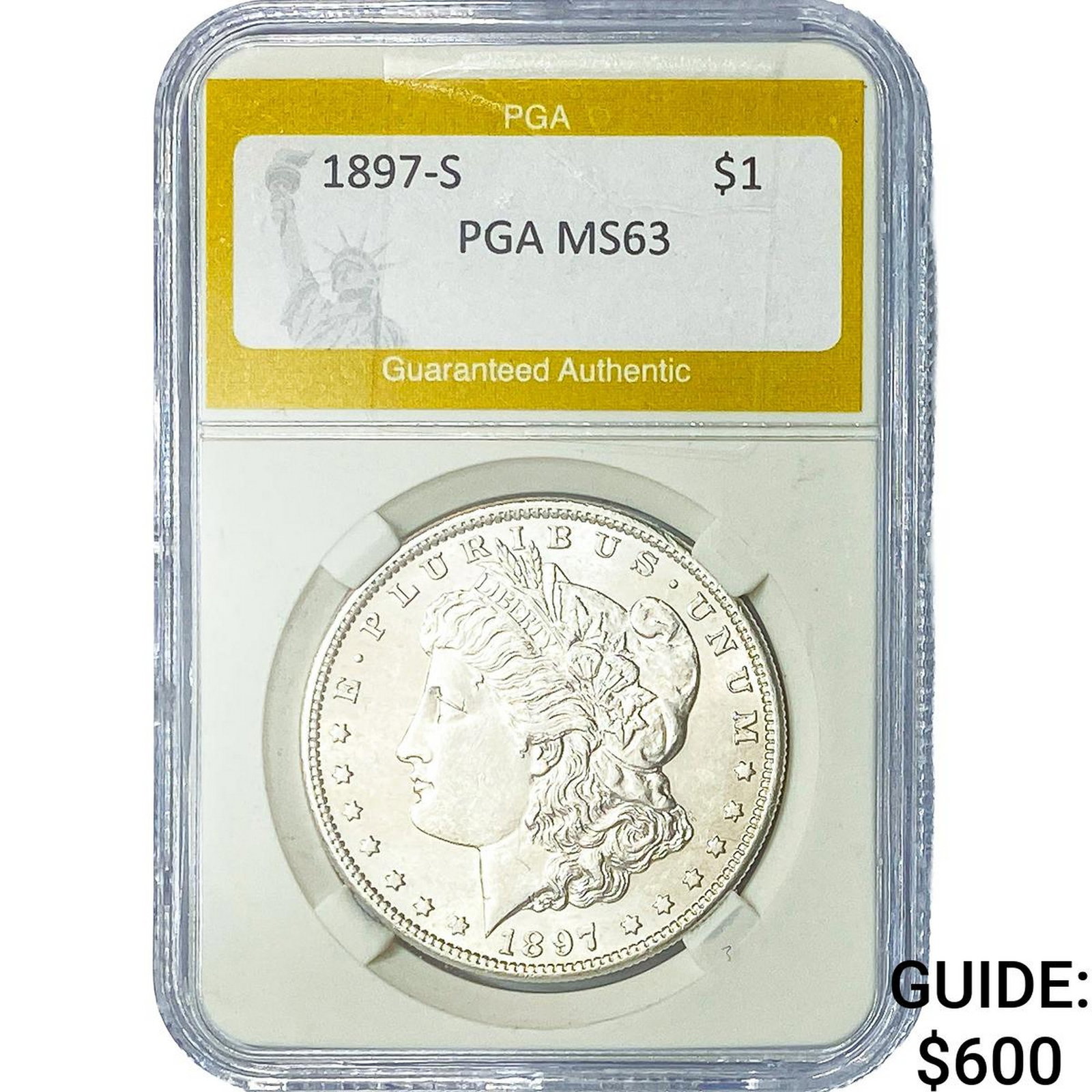 1897-S Morgan Silver Dollar PGA MS63 (1 of 2)