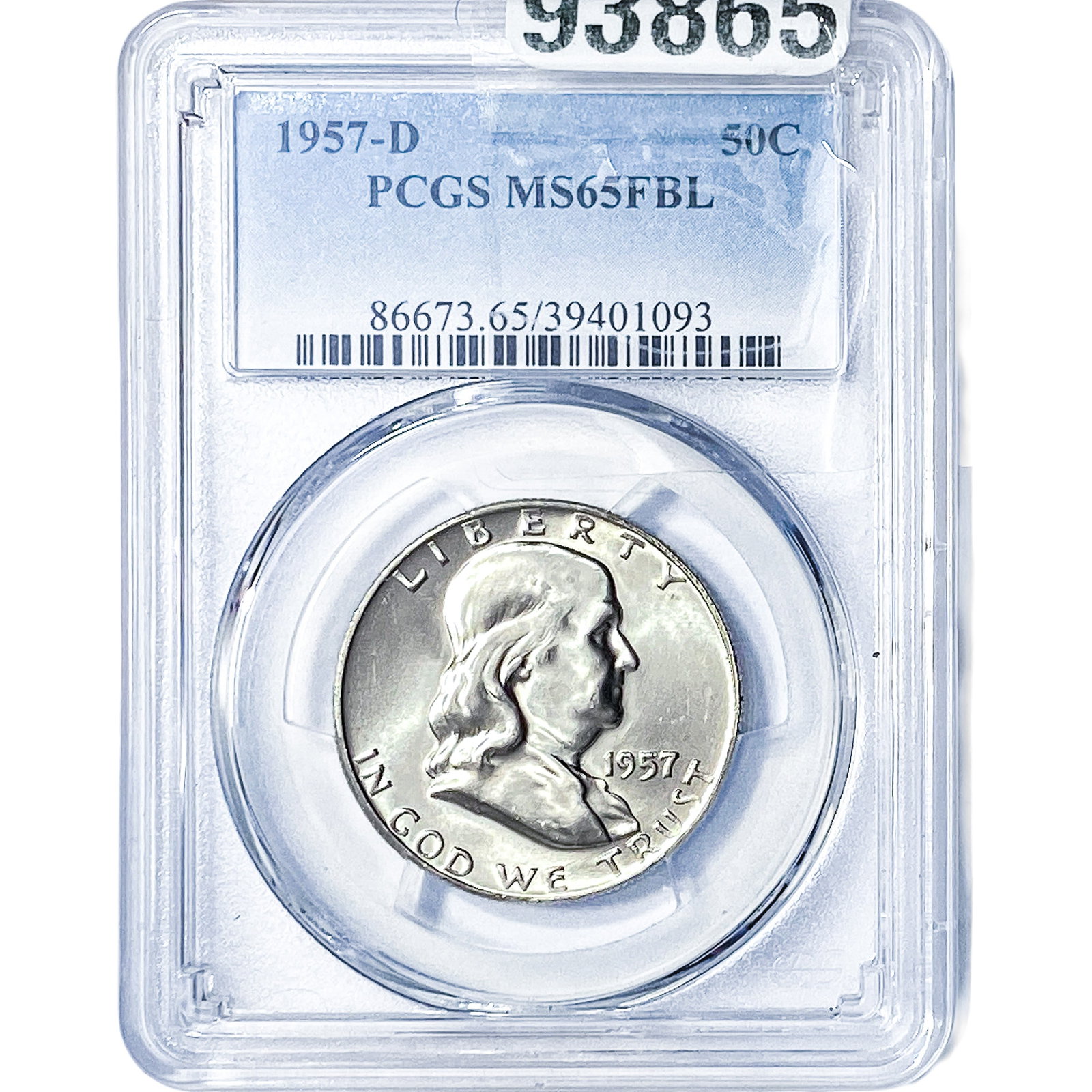 1957-D Franklin Half Dollar PCGS MS65 FBL (1 of 2)