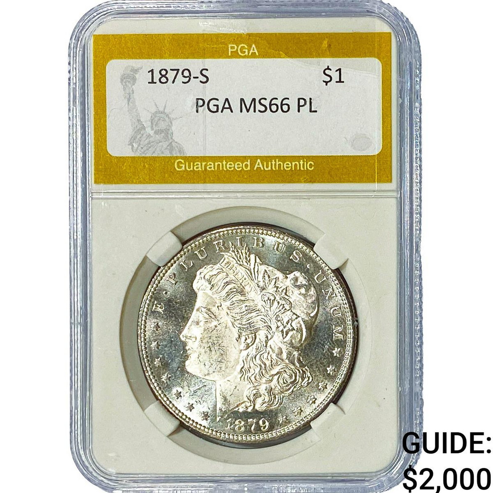1879-S Morgan Silver Dollar PGA MS66 PL (1 of 2)