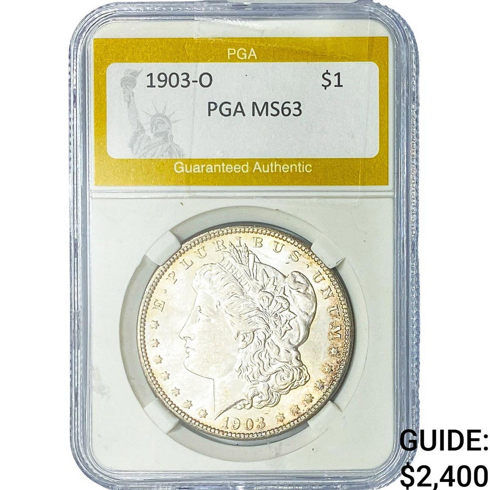 1903-O Morgan Silver Dollar PGA MS63: 1903-O Morgan Silver Dollar PGA MS63