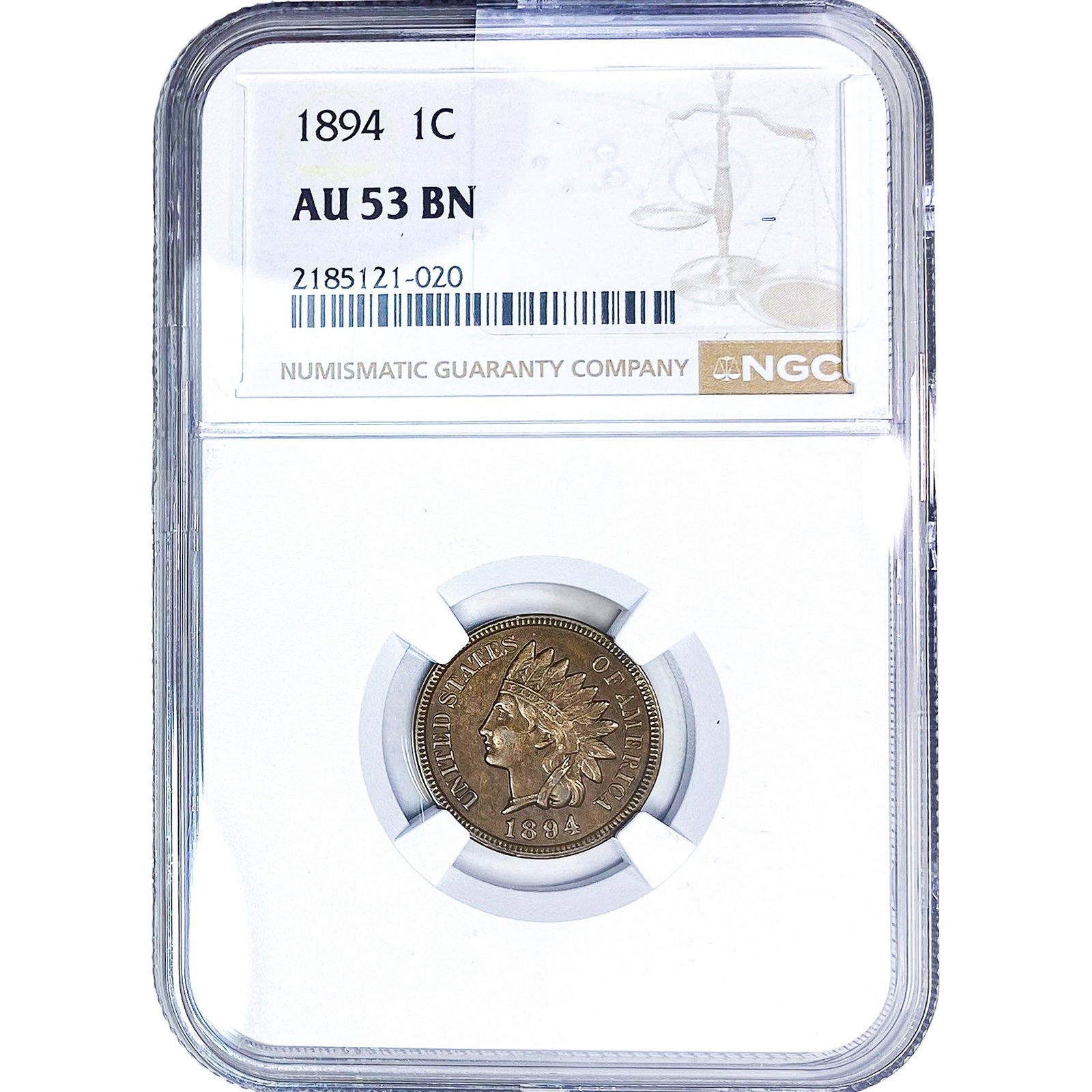 1894 Indian Head Cent NGC AU53 BN (1 of 2)