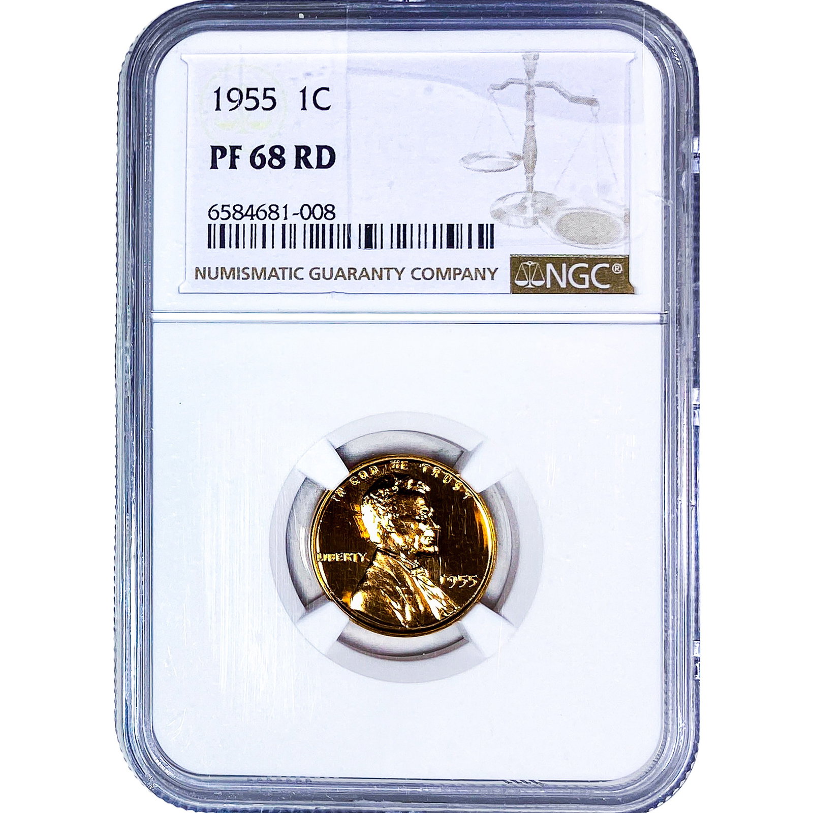 1955 Wheat Cent NGC PF68 RD (1 of 2)
