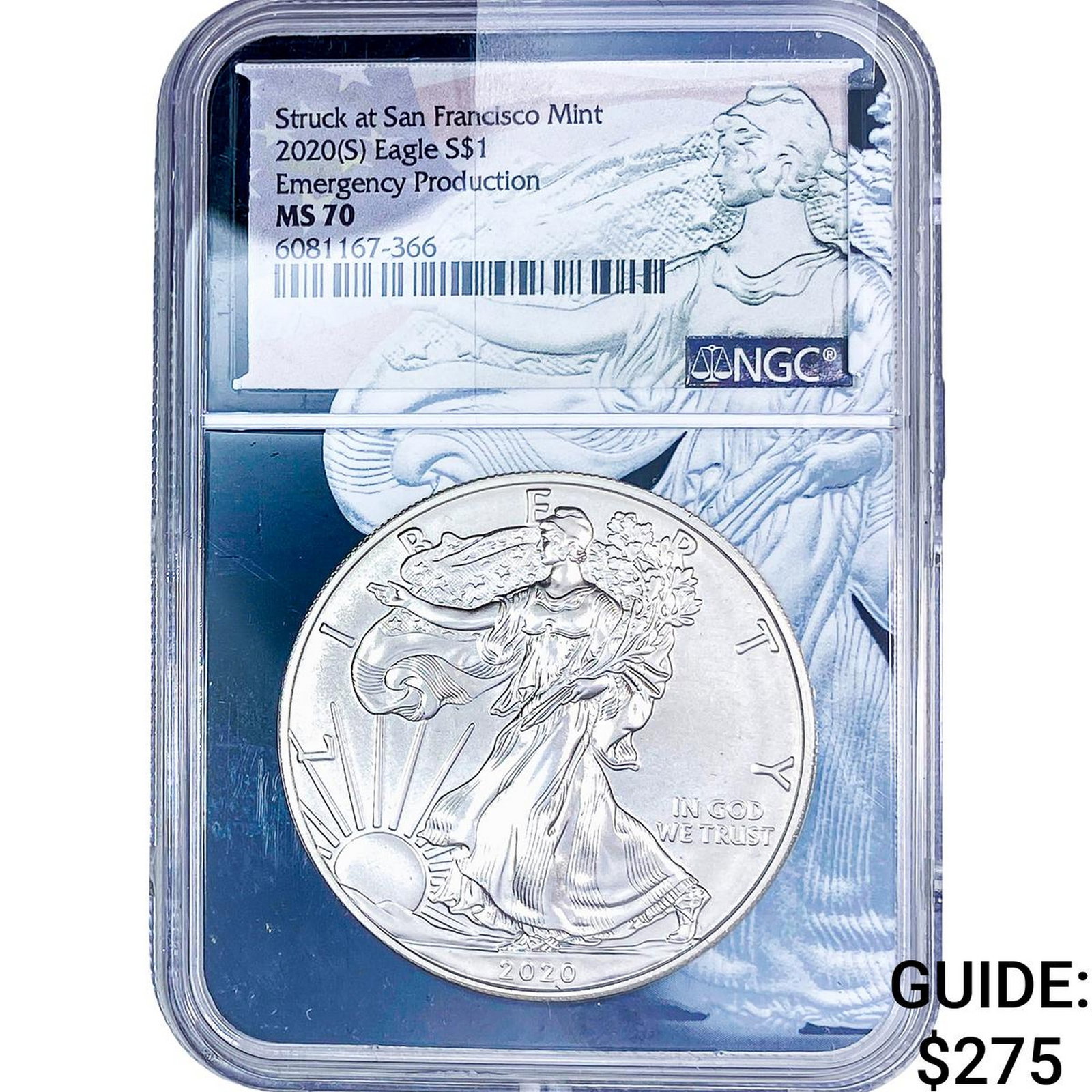 2020[S] Silver Eagle NGC MS70 Emergancy Production (1 of 2)