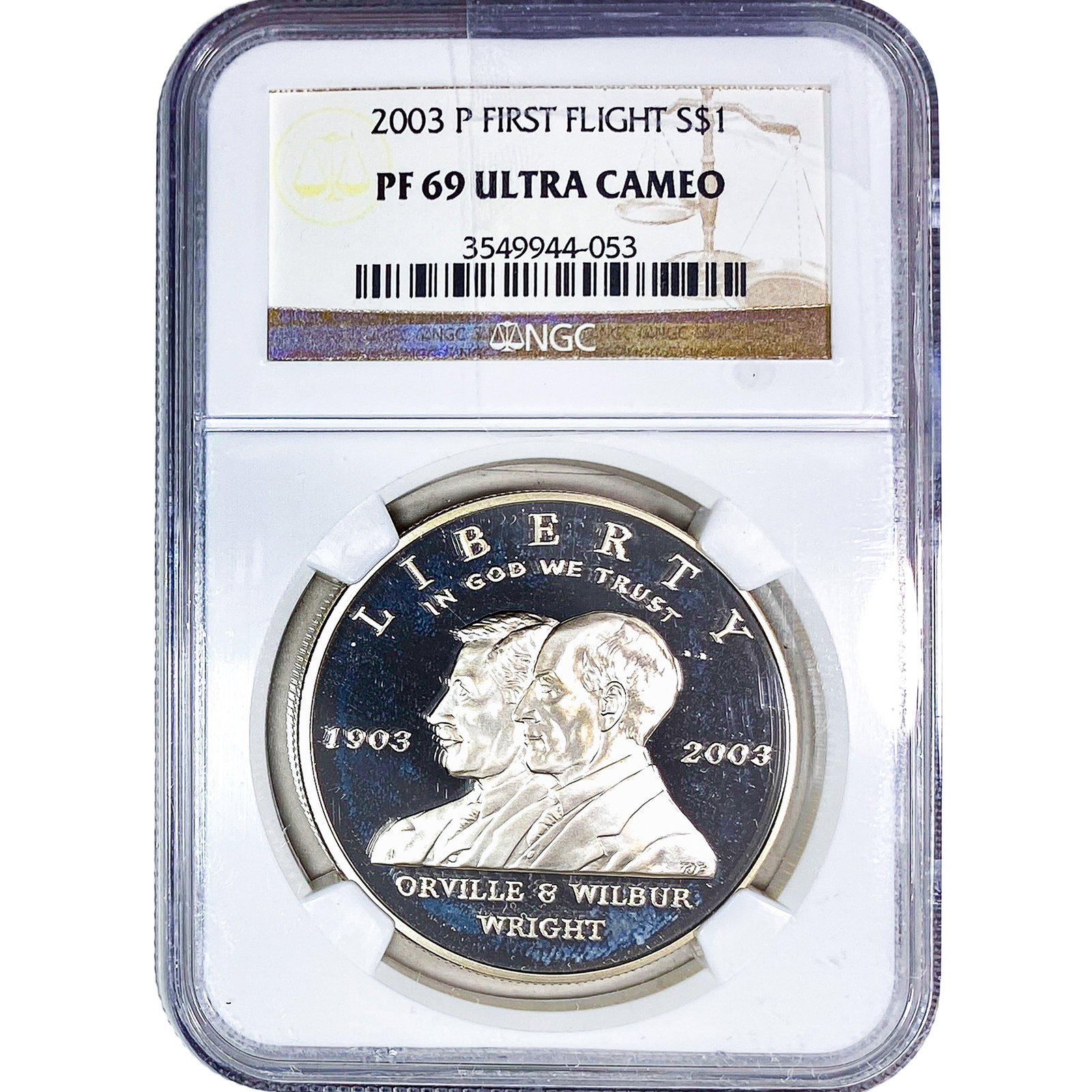 2023 First Flight 100th Anniversary Silver Dollar NGC PF69 Ultra Cameo (1 of 2)