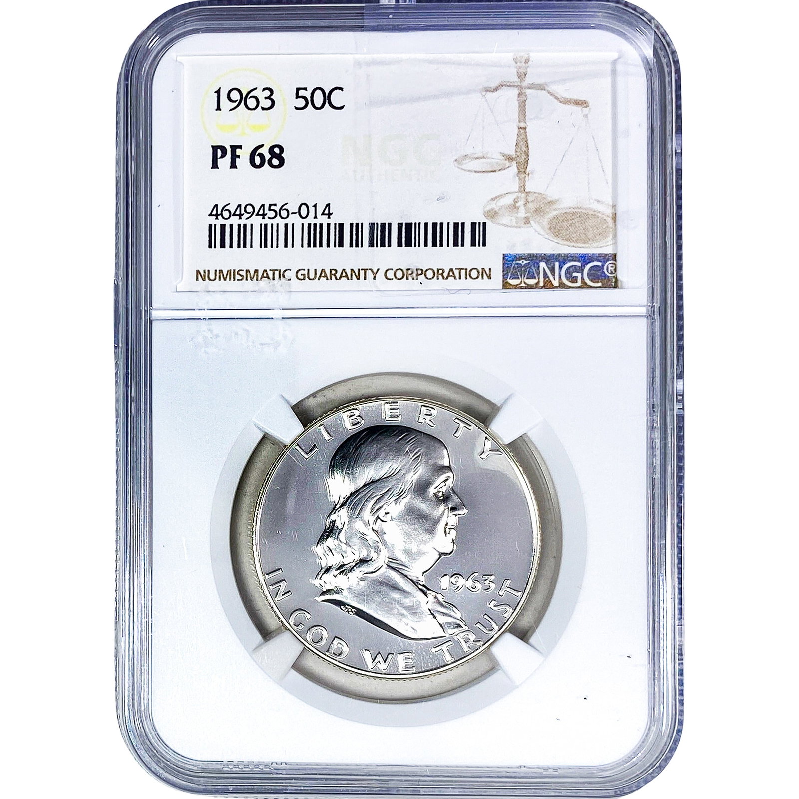 1963 Franklin Half Dollar NGC PF68 (1 of 2)