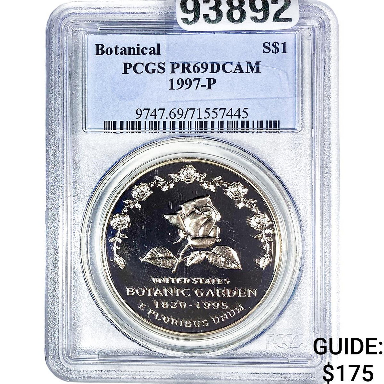 1997-P Botanic Garden 165th Anniversary Silver $1 PCGS PR69 DCAM (1 of 2)