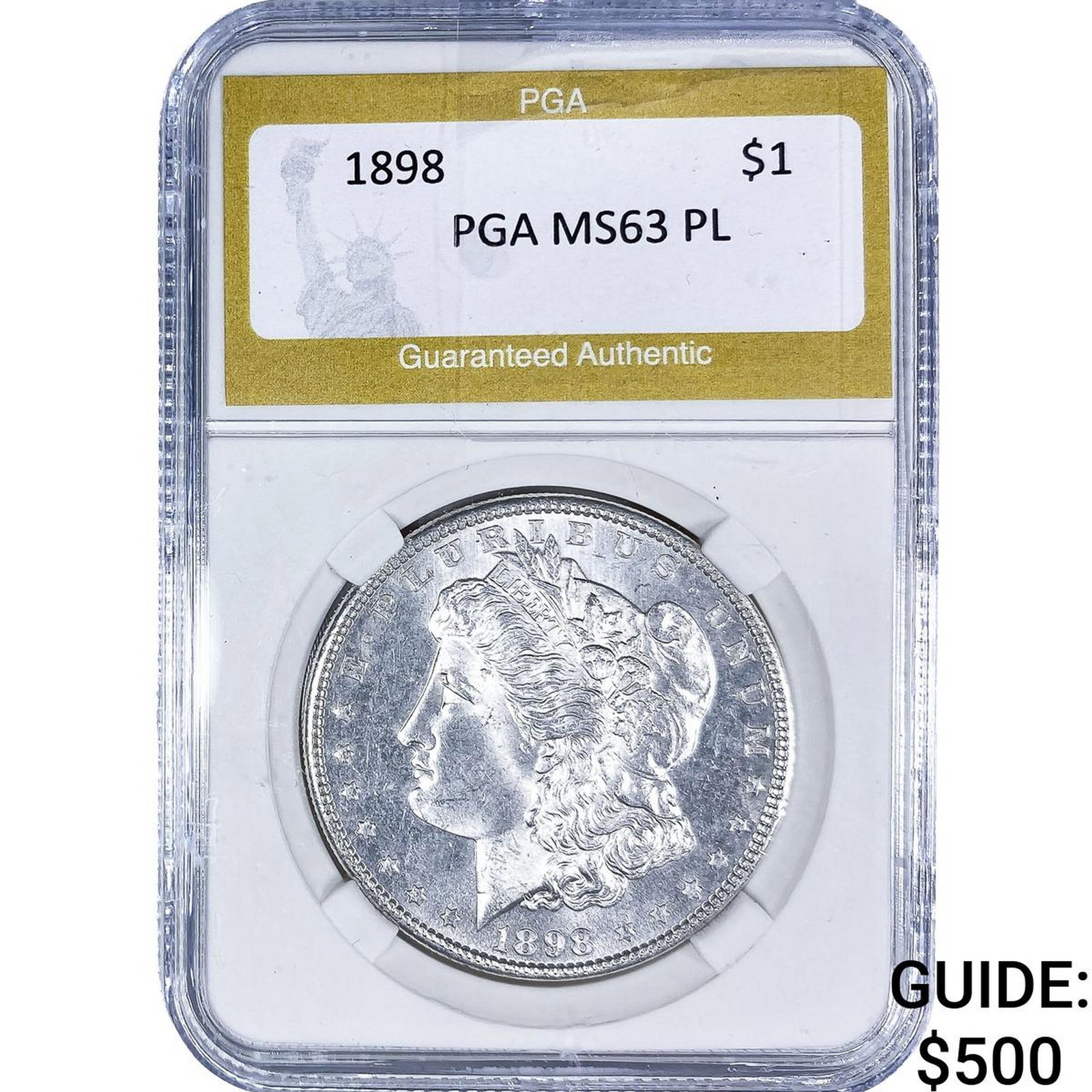 1898 Morgan Silver Dollar PGA MS63 PL (1 of 2)