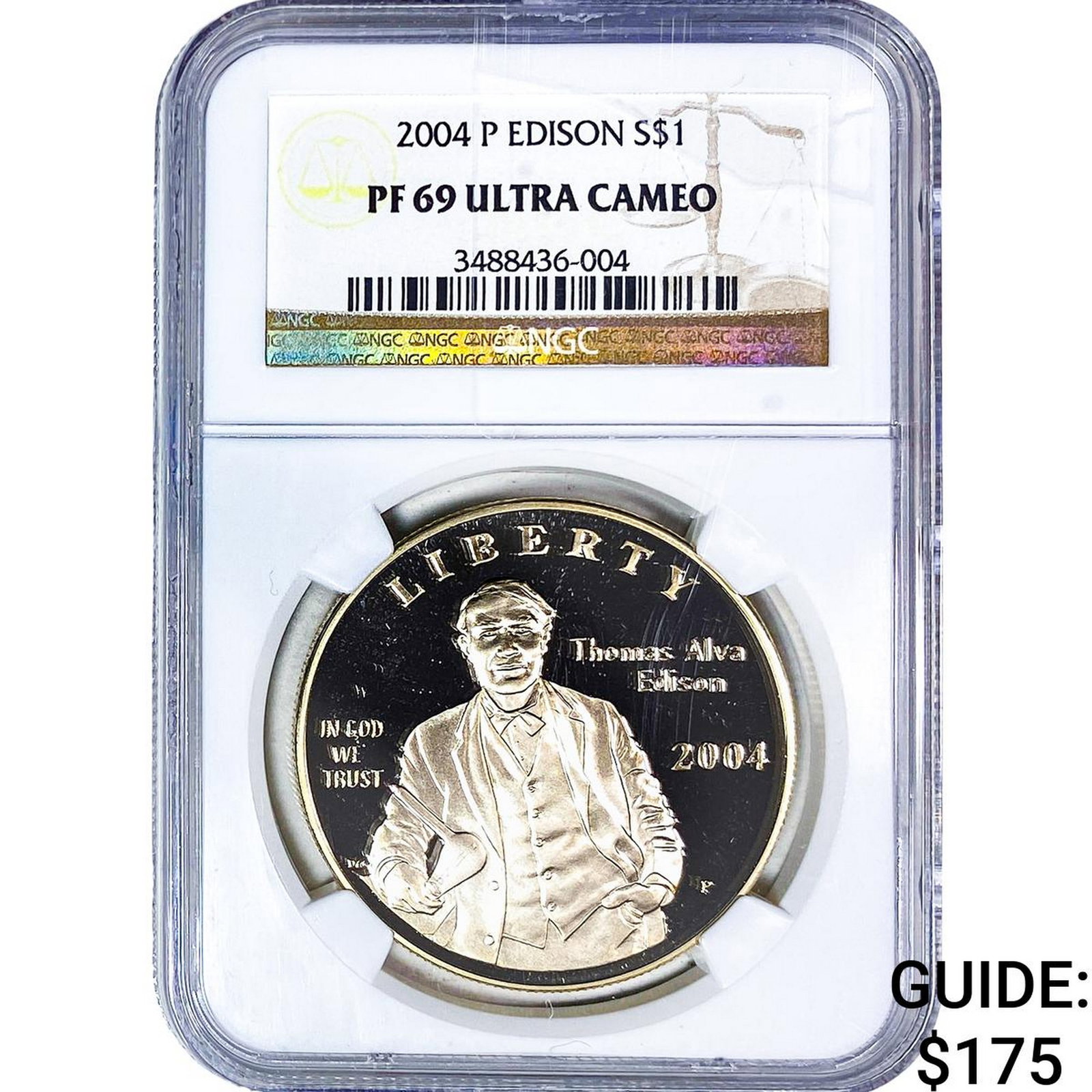 2004P 125th Anniversary of the Lightbulb Silver $1 NGC PF69 Ultra Cameo (1 of 2)
