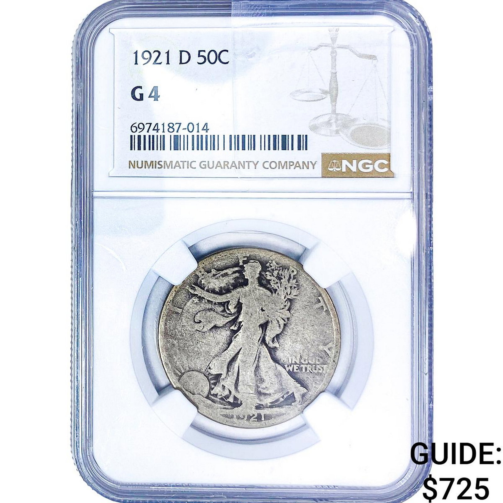 1921-D Walking Liberty Half Dollar NGC G4 (1 of 2)