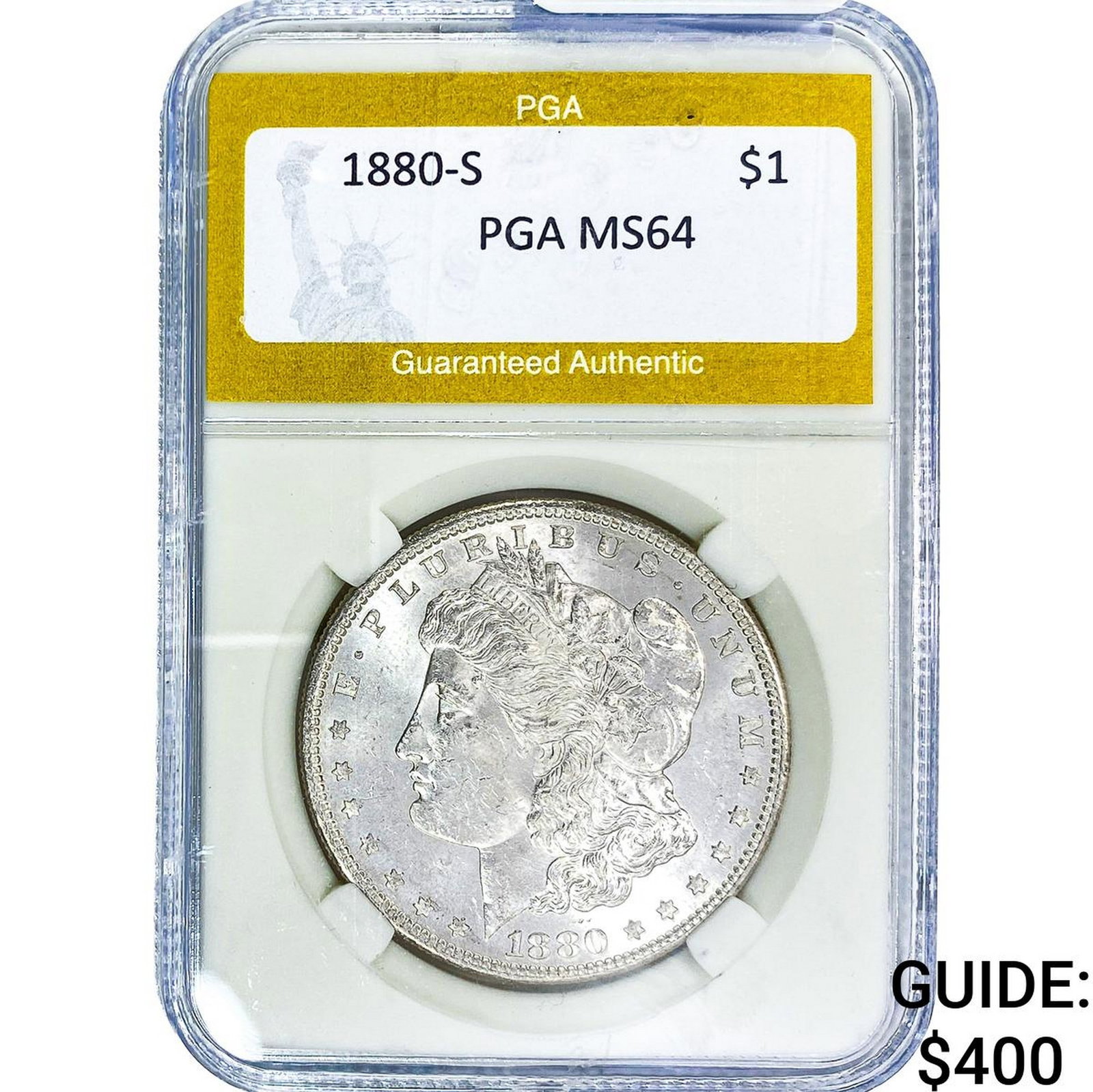 1880-S Morgan Silver Dollar PGA MS64 (1 of 2)
