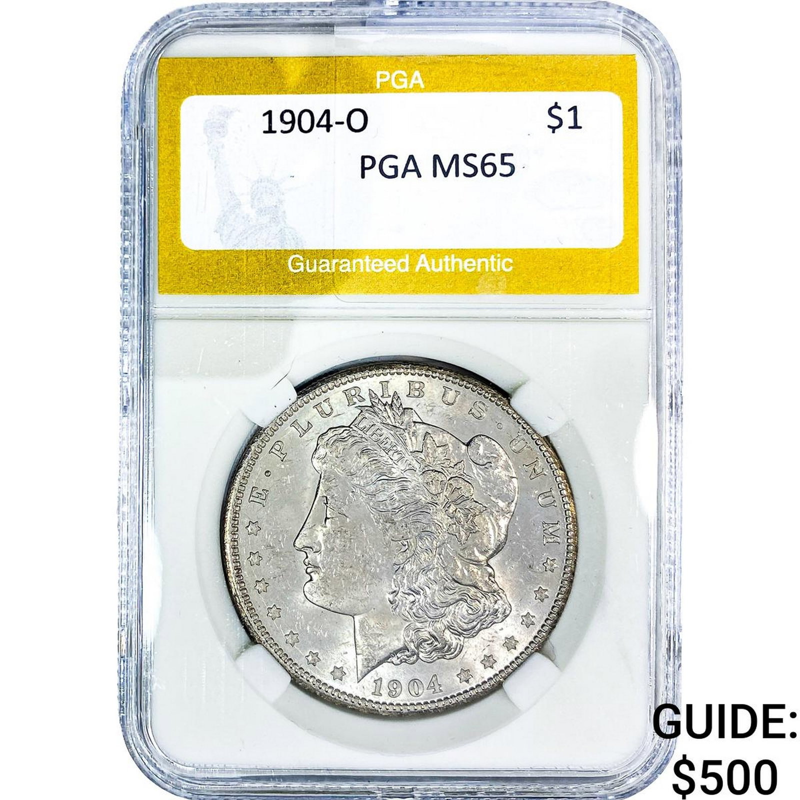 1904-O Morgan Silver Dollar PGA MS65: 1904-O Morgan Silver Dollar PGA MS65