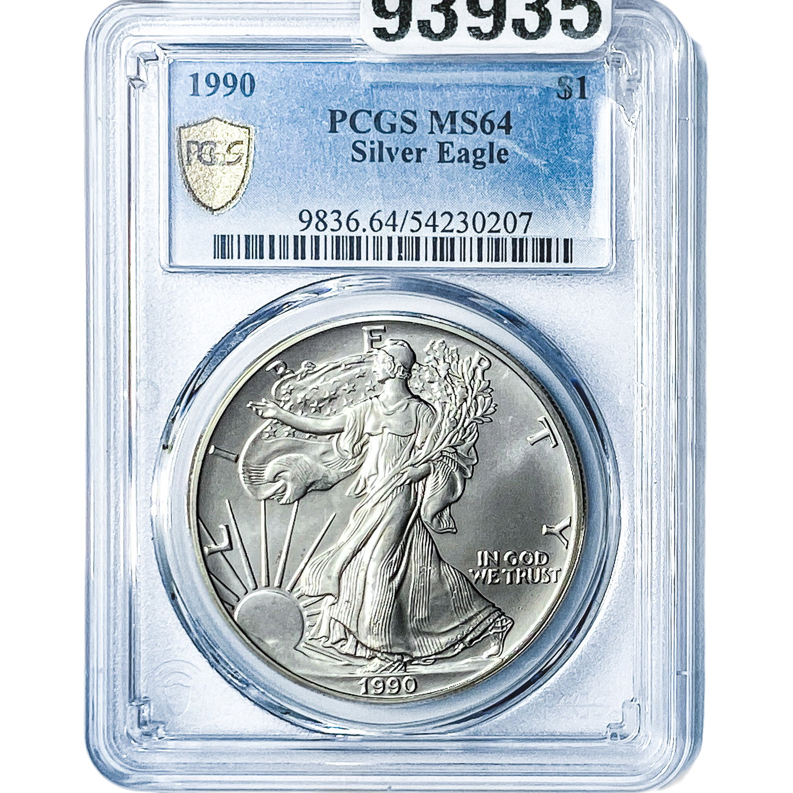 1990 Silver Eagle PCGS MS64 (1 of 2)