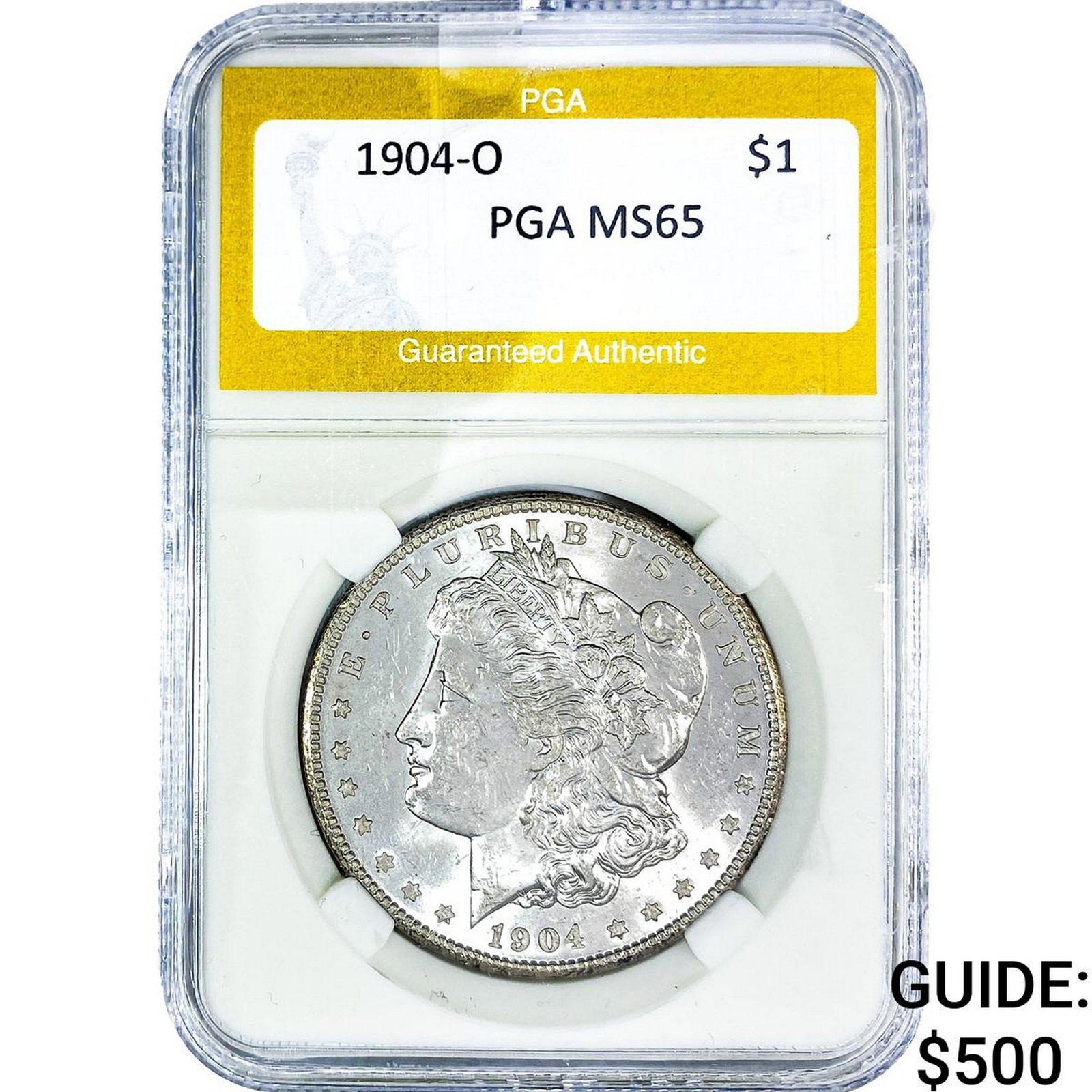 1904-O Morgan Silver Dollar PGA MS65: 1904-O Morgan Silver Dollar PGA MS65