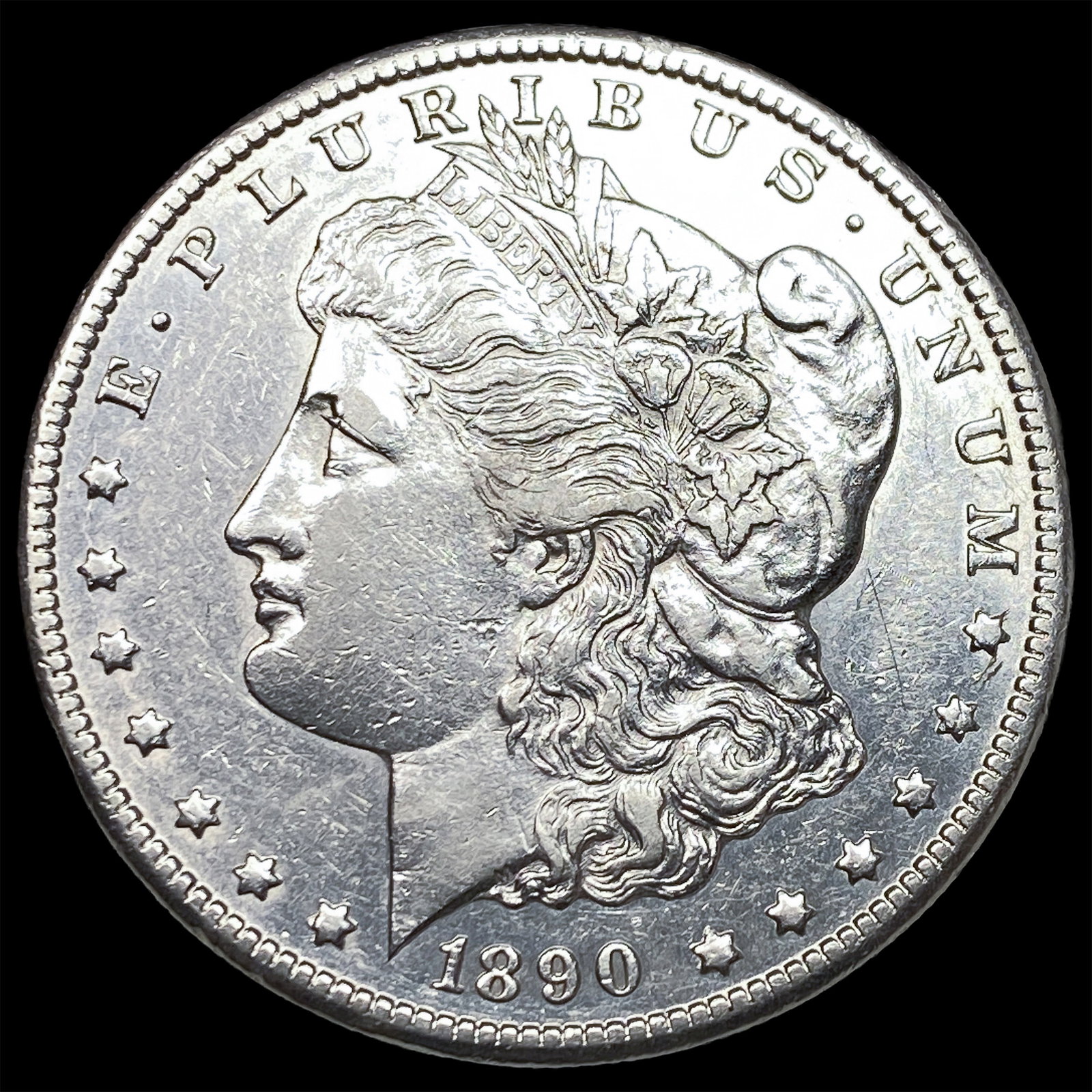 1890-CC Silver Morgan Dollar CLOSELY UNCIRCULATED: 1890-CC Silver Morgan Dollar CLOSELY UNCIRCULATED