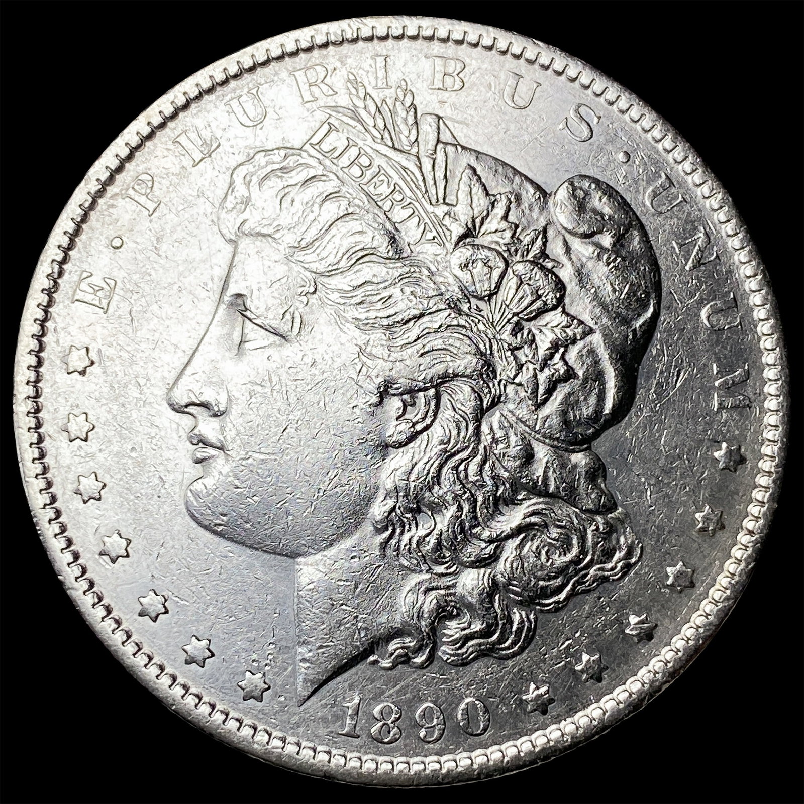 1890-S Silver Morgan Dollar CLOSELY UNCIRCULATED: 1890-S Silver Morgan Dollar CLOSELY UNCIRCULATED