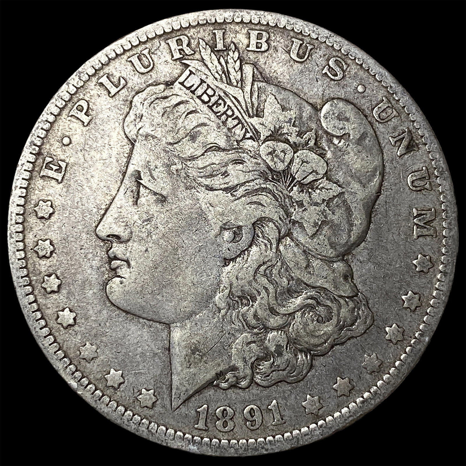 1891-O Silver Morgan Dollar ABOUT UNCIRCULATED (1 of 2)