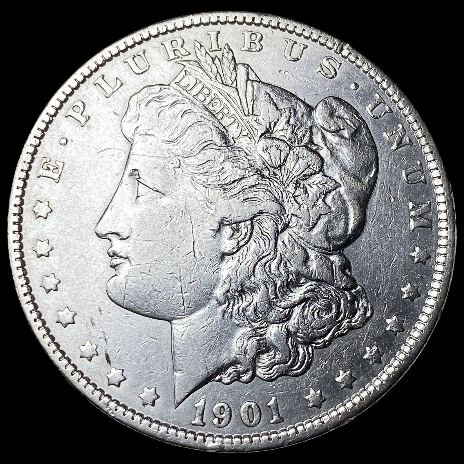 1901 Morgan Silver Dollar NEARLY UNCIRCULATED: 1901 Morgan Silver Dollar NEARLY UNCIRCULATED