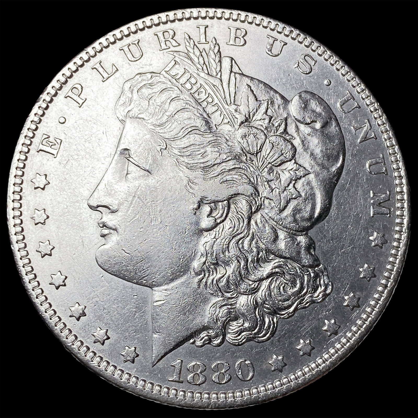 1880-O Micro O Silver Morgan Dollar CLOSELY UNCIRCULATED (1 of 2)