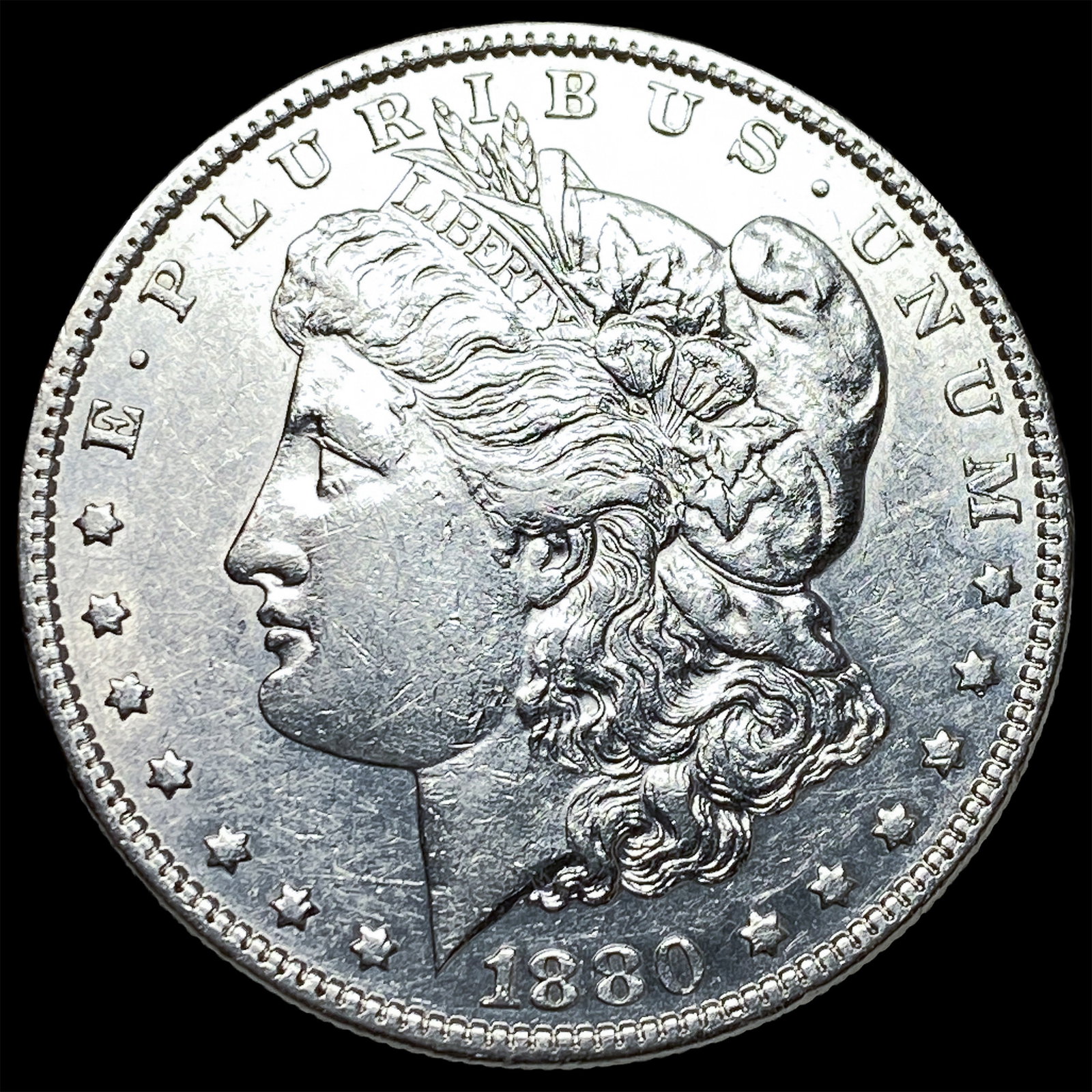 1880-O Micro O Morgan Silver Dollar CLOSELY UNCIRCULATED (1 of 2)