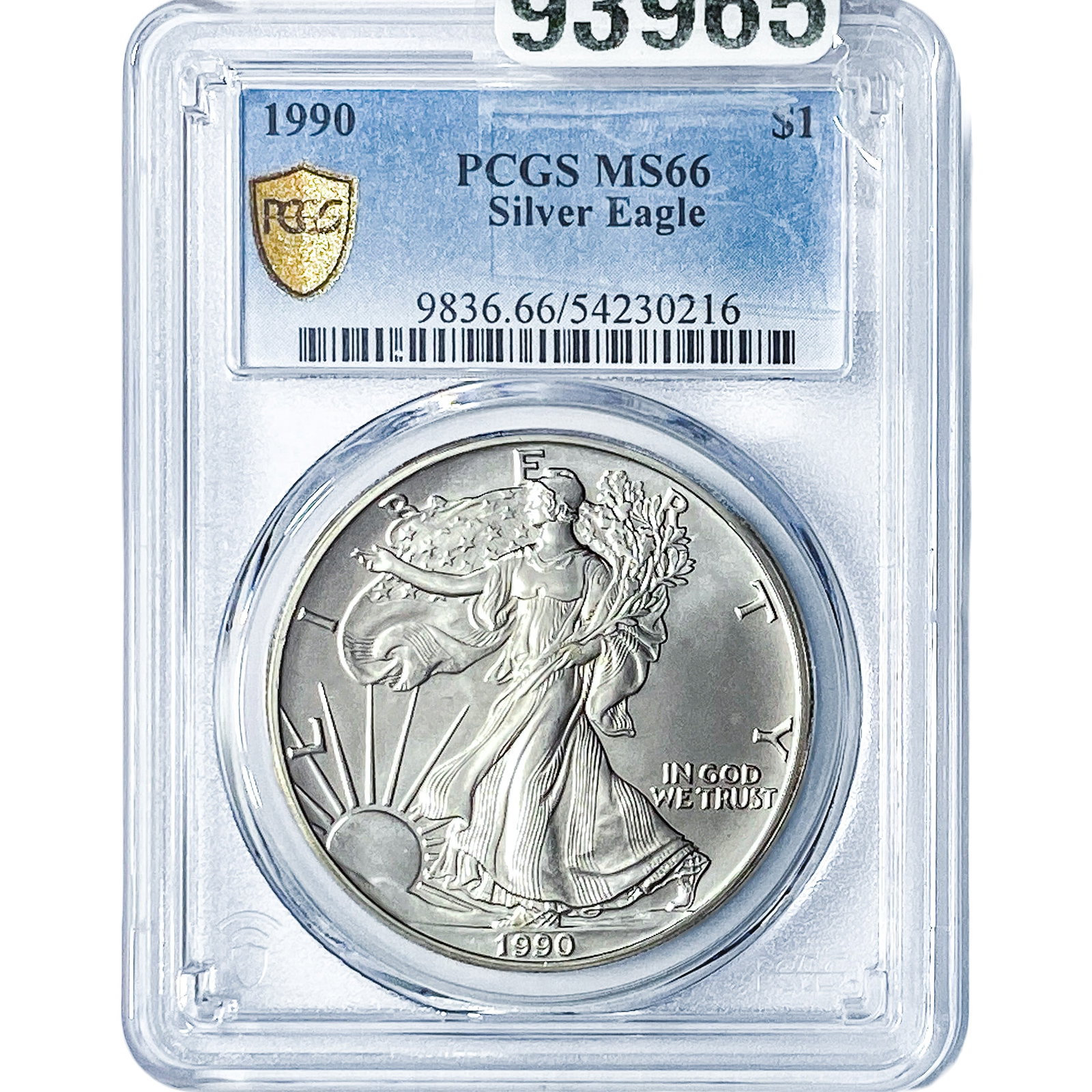 1990 Silver Eagle PCGS MS66 (1 of 2)