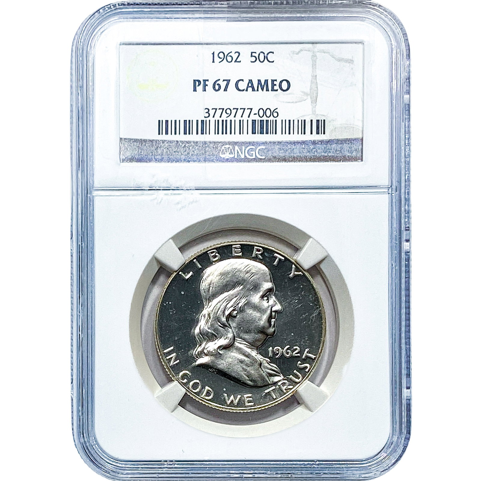 1962 Franklin Half Dollar NGC PF67 Cameo (1 of 2)