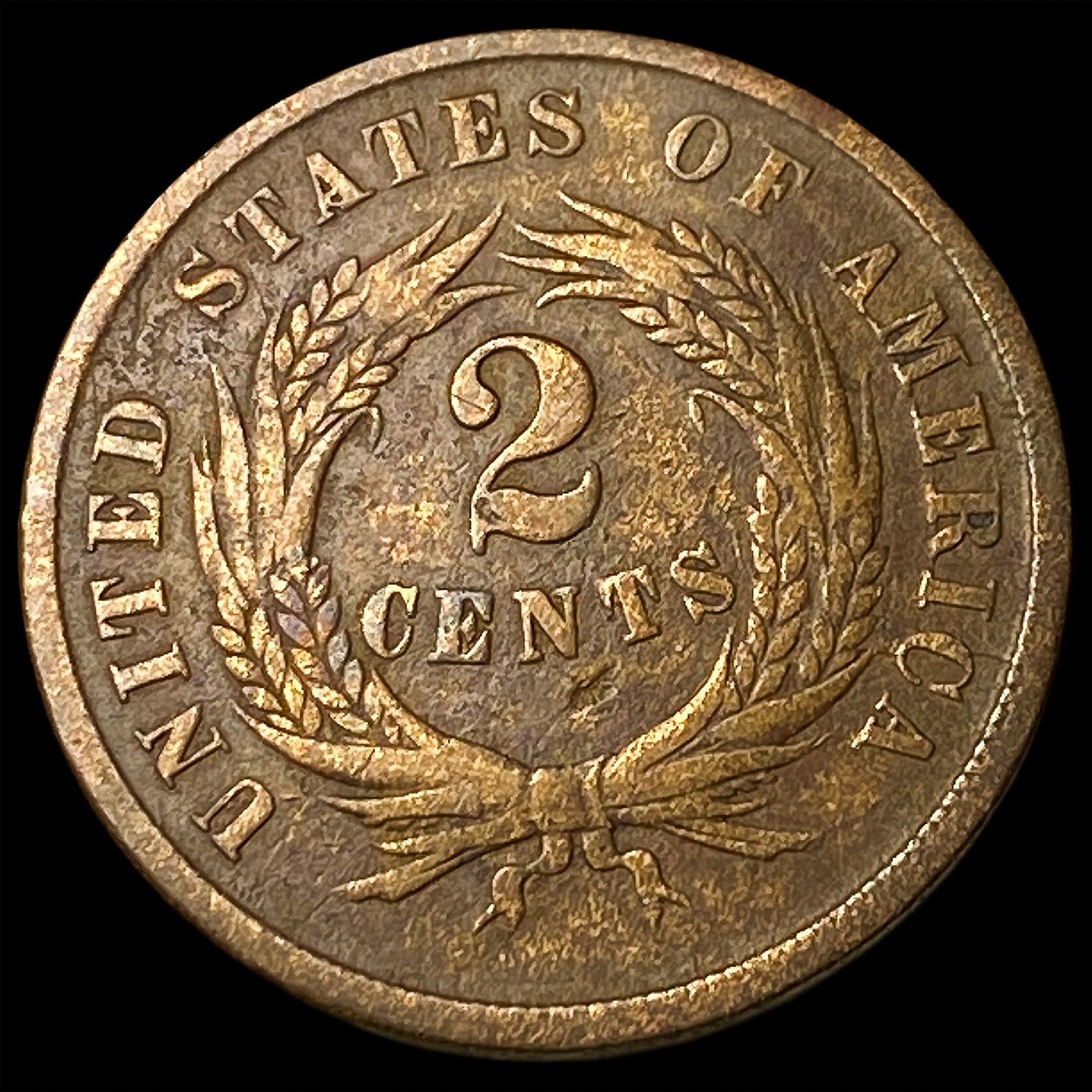 1864 Two-Cent Piece LIGHTLY CIRCULATED - 2