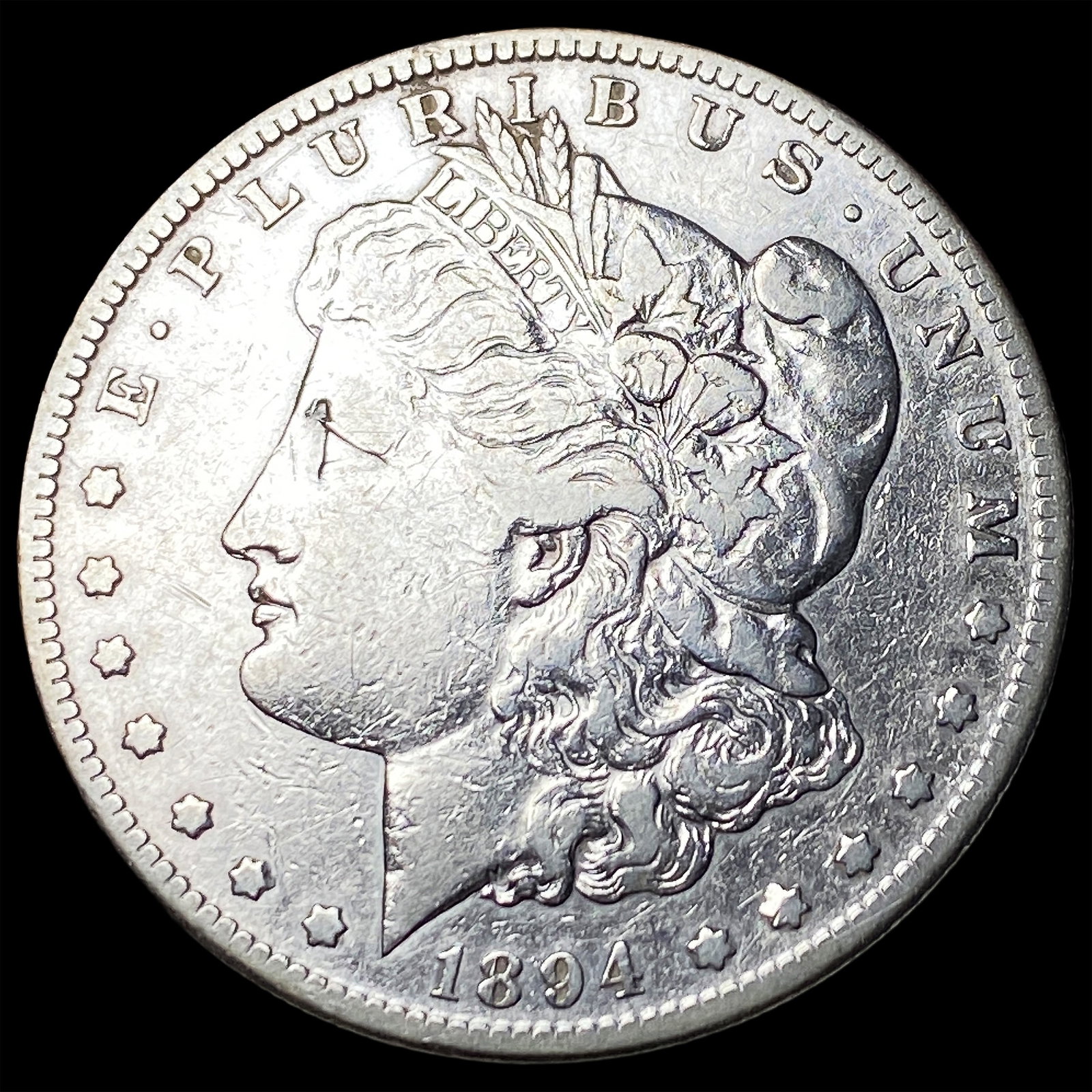 1894-S Silver Morgan Dollar NEARLY UNCIRCULATED: 1894-S Silver Morgan Dollar NEARLY UNCIRCULATED