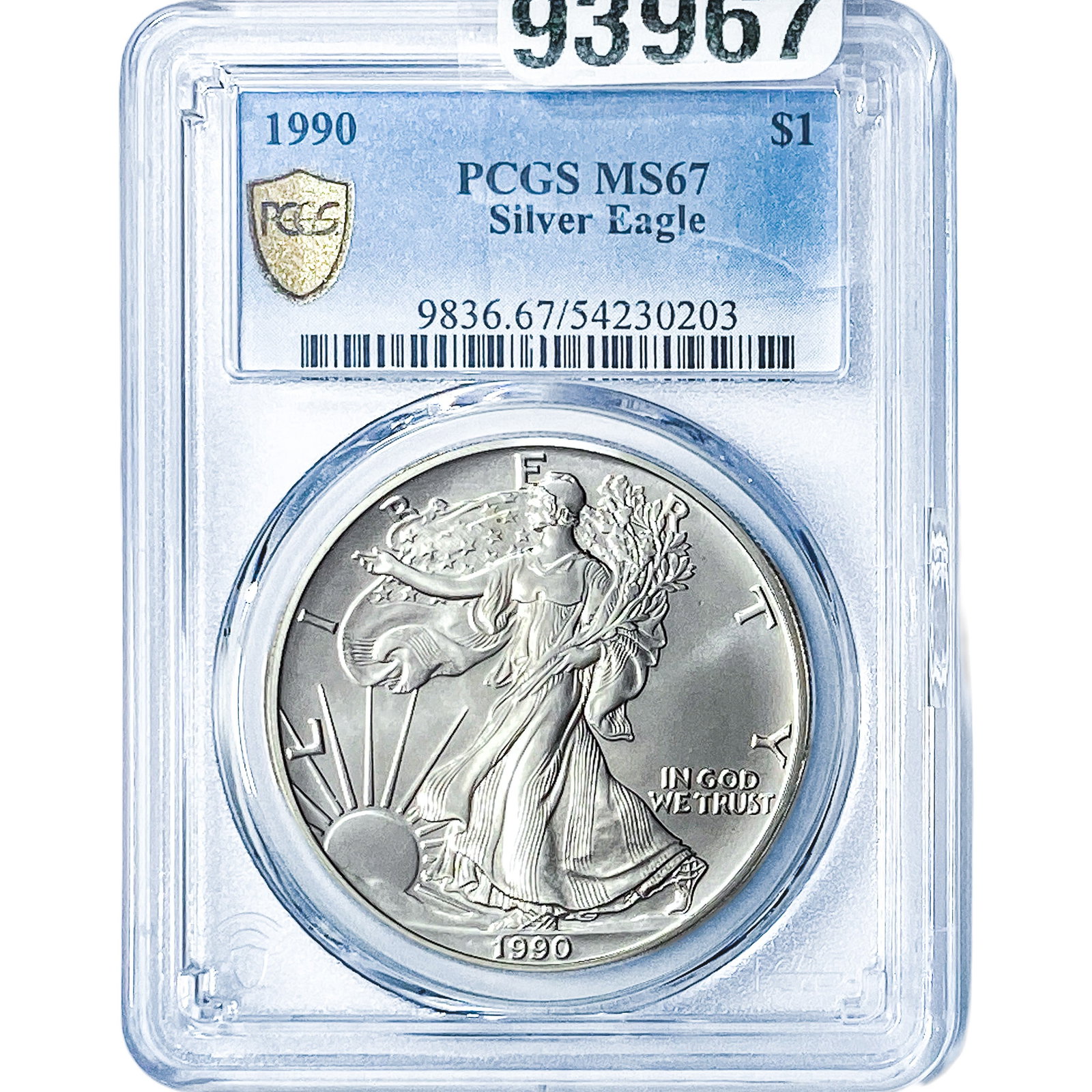 1990 Silver Eagle PCGS MS67 (1 of 2)