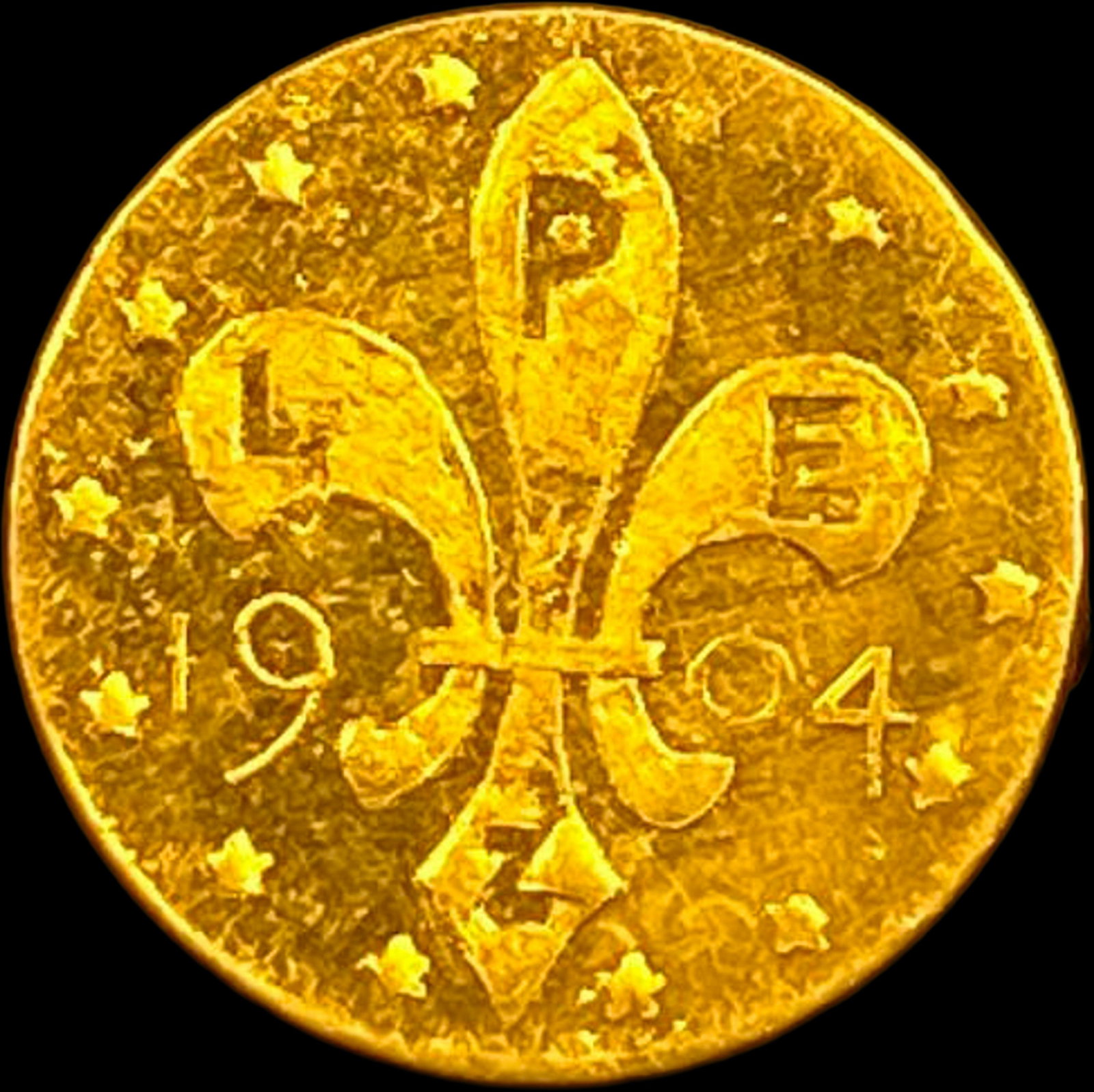 1904 Louisiana Purchase Exposition .0483oz Gold Token UNCIRCULATED: 1904 Louisiana Purchase Exposition .0483oz Gold Token UNCIRCULATED
