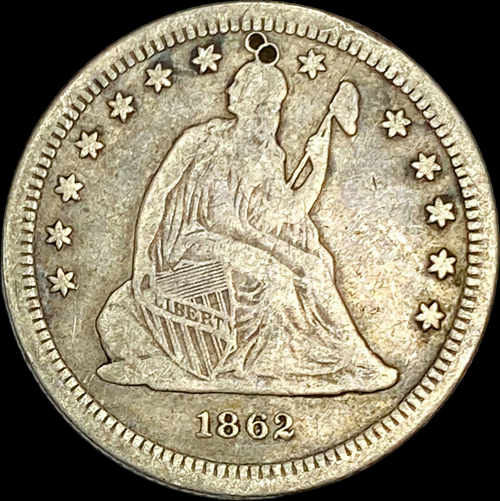 1862 Seated Liberty Quarter ABOUT UNCIRCULATED: 1862 Seated Liberty Quarter ABOUT UNCIRCULATED