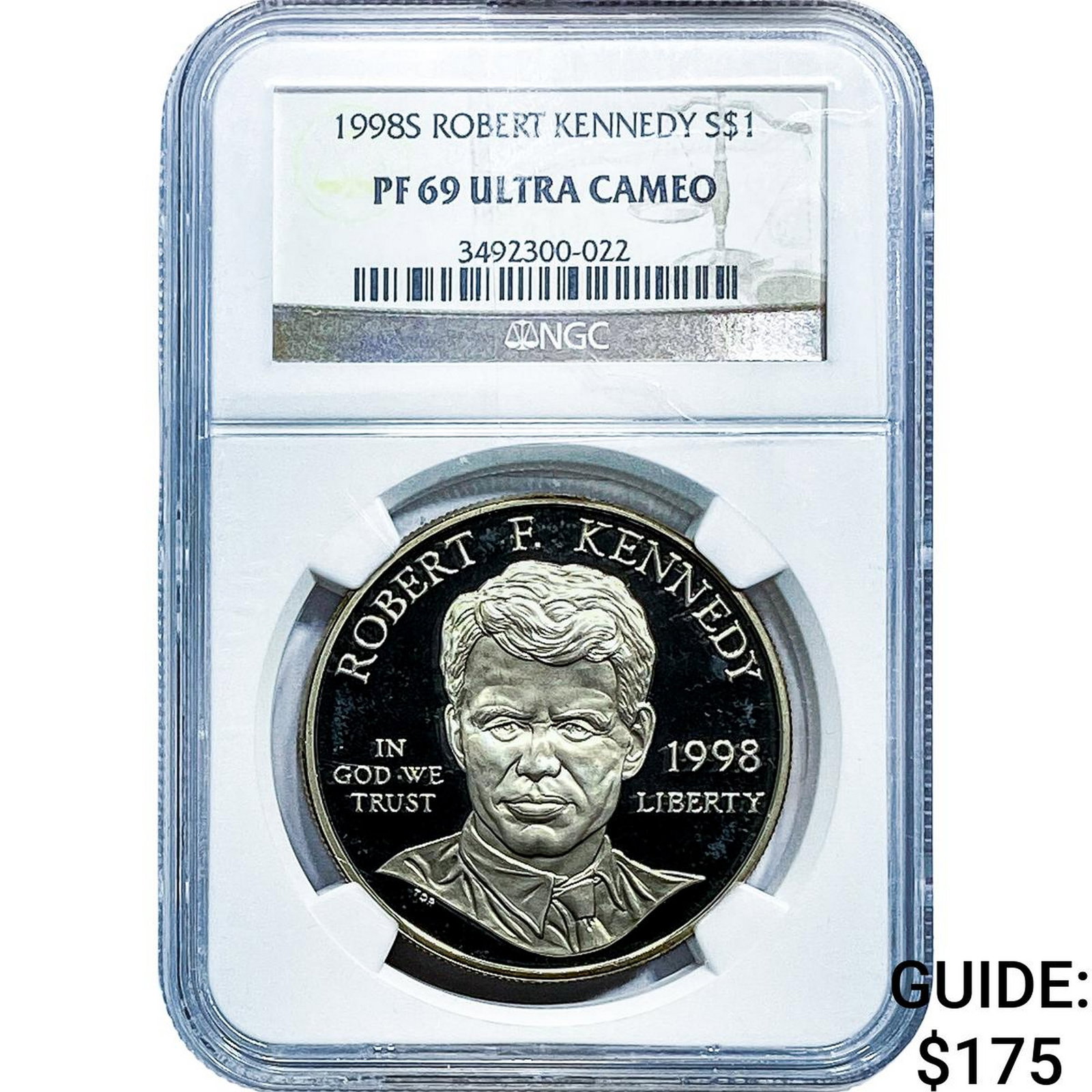 1998S Robert Kennedy Silver $1 .7734 ASW NGC PF69 Ultra Cameo (1 of 2)