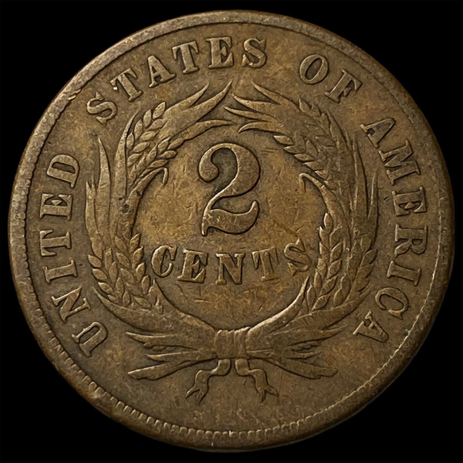 1865 Two-Cent Piece LIGHTLY CIRCULATED - 2