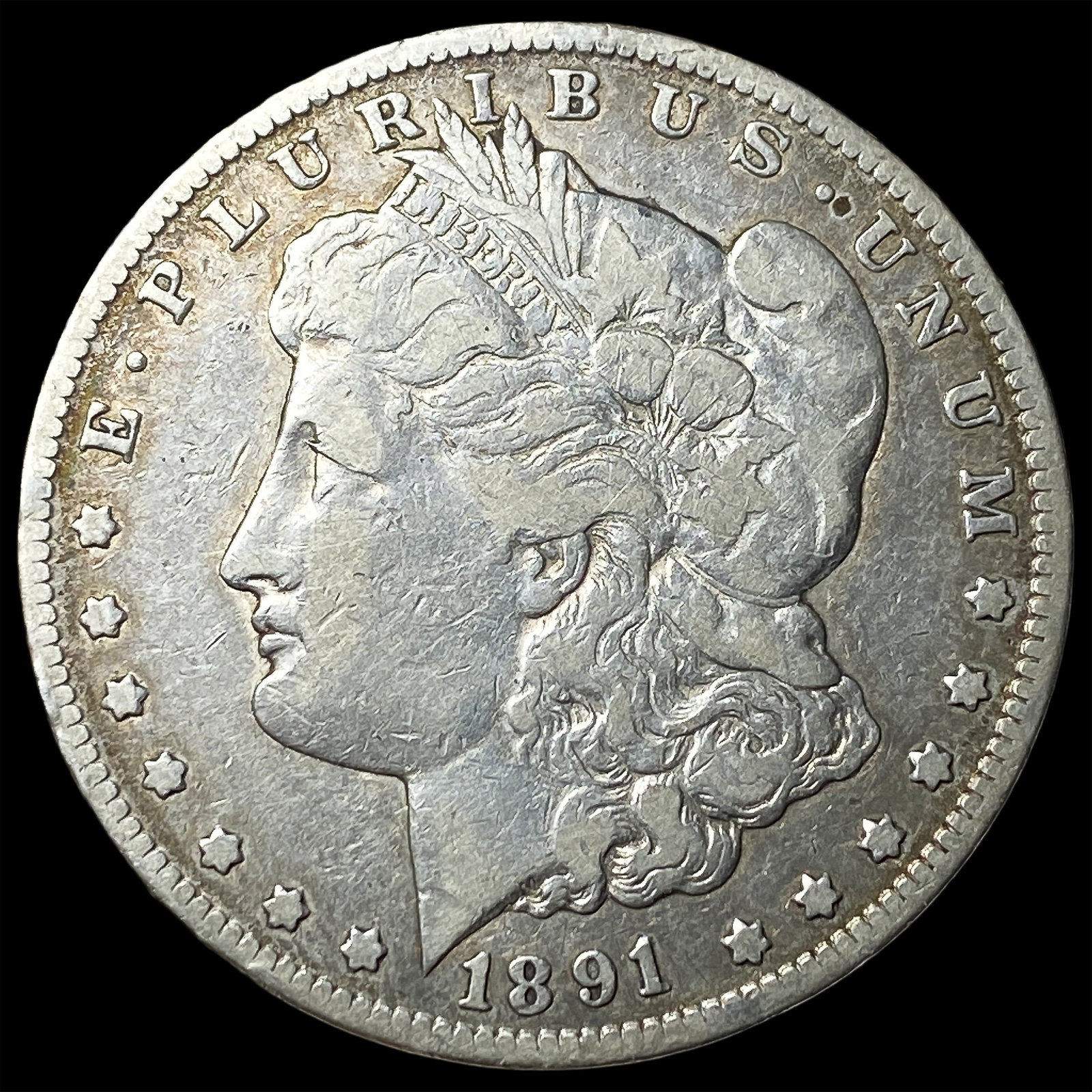1891-CC Silver Morgan Dollar NEARLY UNCIRCULATED: 1891-CC Silver Morgan Dollar NEARLY UNCIRCULATED