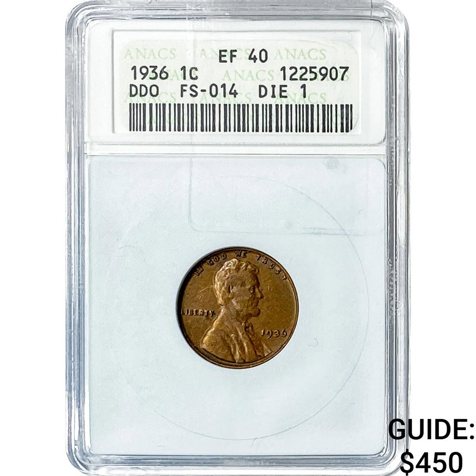 1936 Wheat Cent ANACS EF40 (1 of 2)