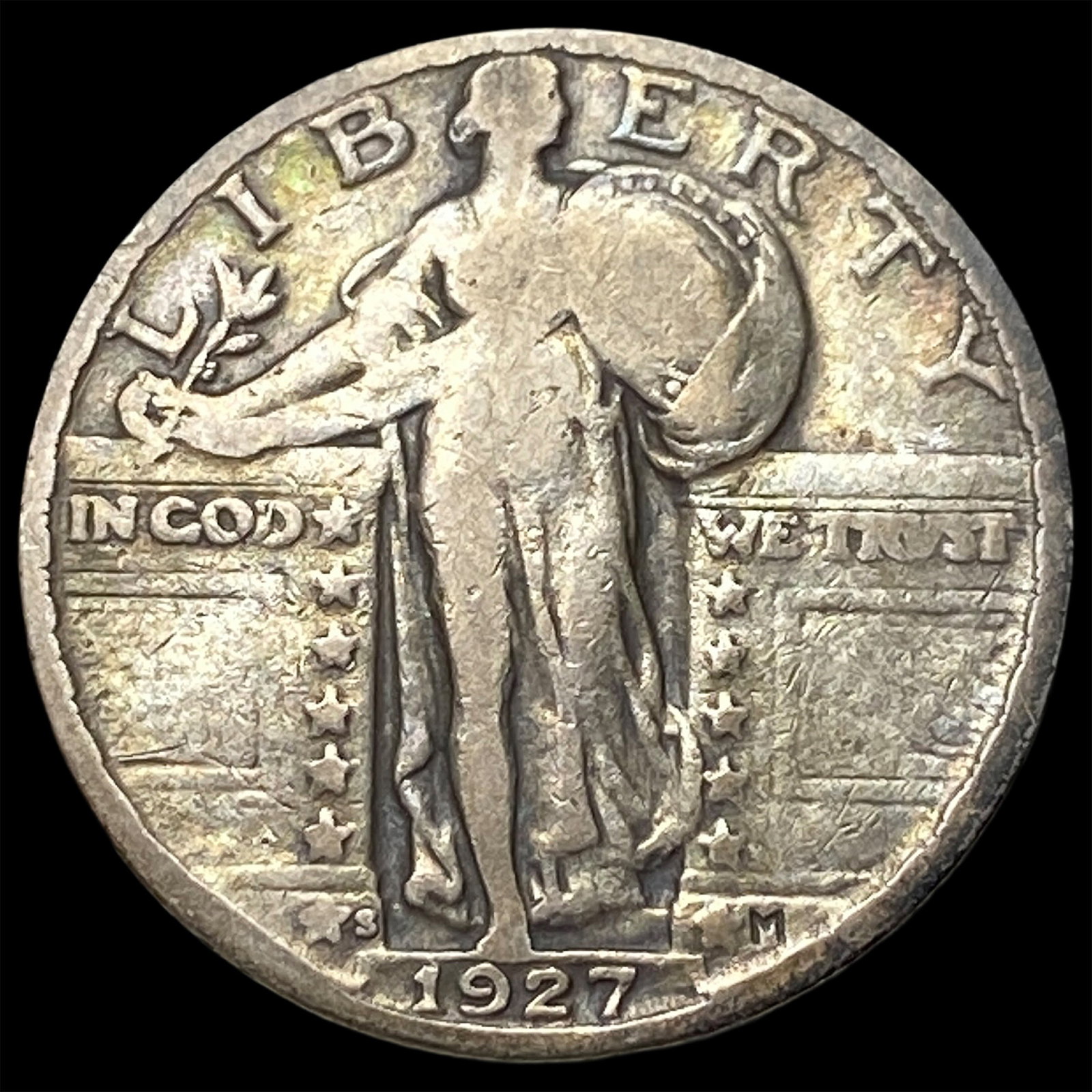 1927-S Silver Standing Liberty Quarter LIGHTLY CIRCULATED (1 of 2)