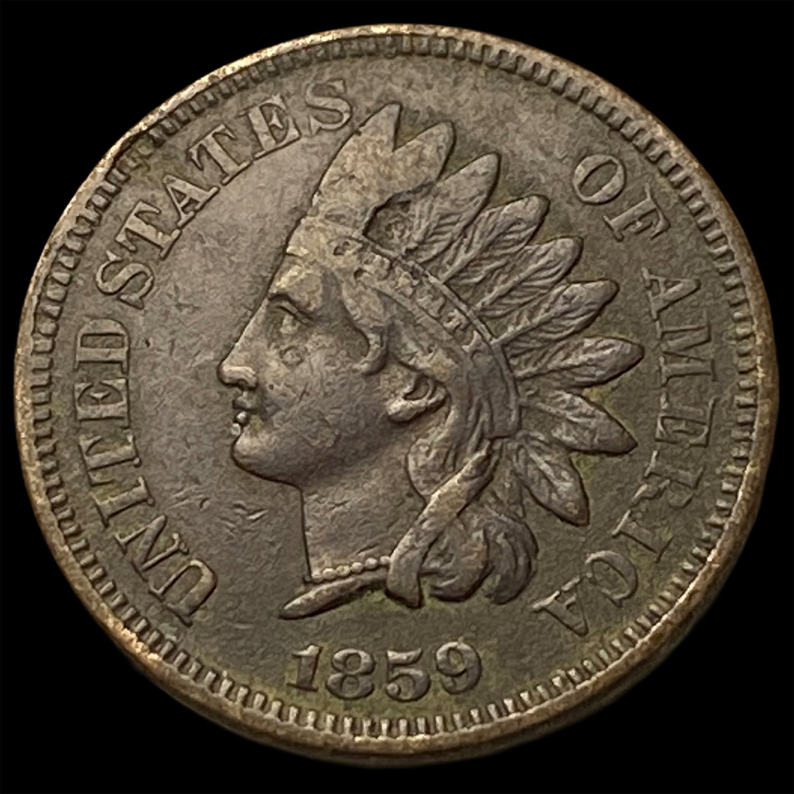 1859 Indian Head Cent NEARLY UNCIRCULATED (1 of 2)