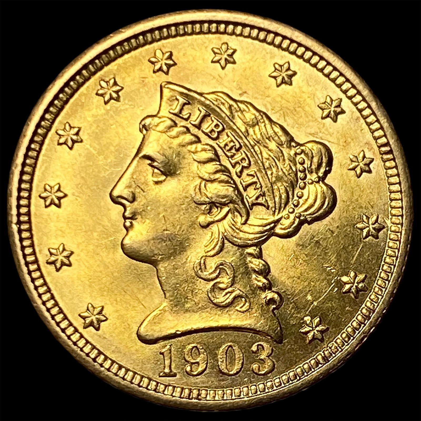 1903 Liberty Head Gold Quarter Eagle $2.50 CHOICE BU (1 of 2)