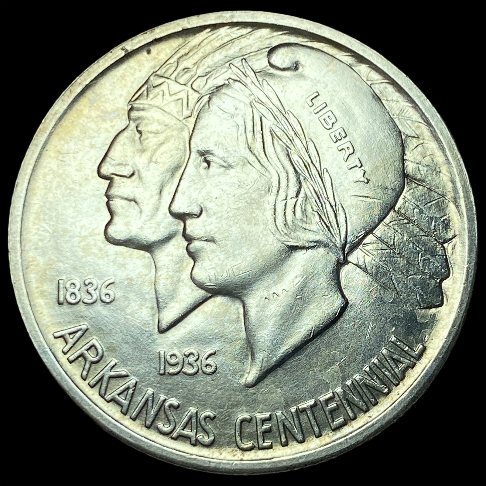 1937-S Silver Arkansas Centennial Half Dollar NICELY CIRCULATED (1 of 2)