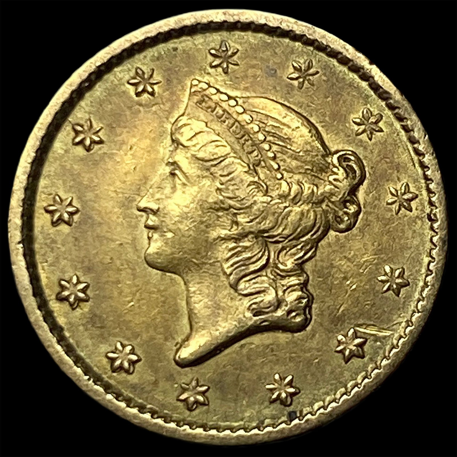 1853 Gold $1 Type 1 CLOSELY UNCIRCULATED: 1853 Gold $1 Type 1 CLOSELY UNCIRCULATED