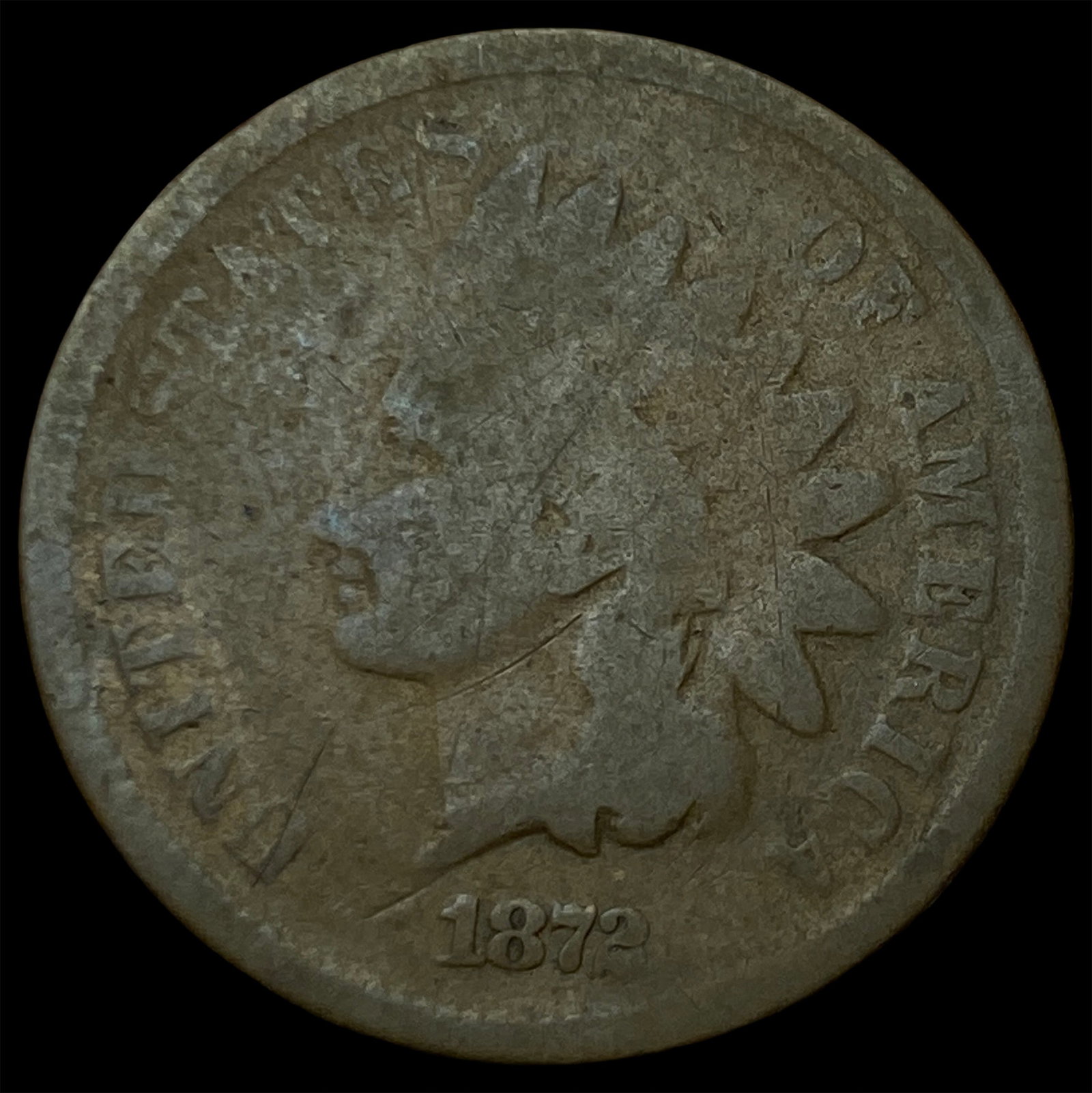 1872 Indian Head Cent NICELY CIRCULATED: 1872 Indian Head Cent NICELY CIRCULATED