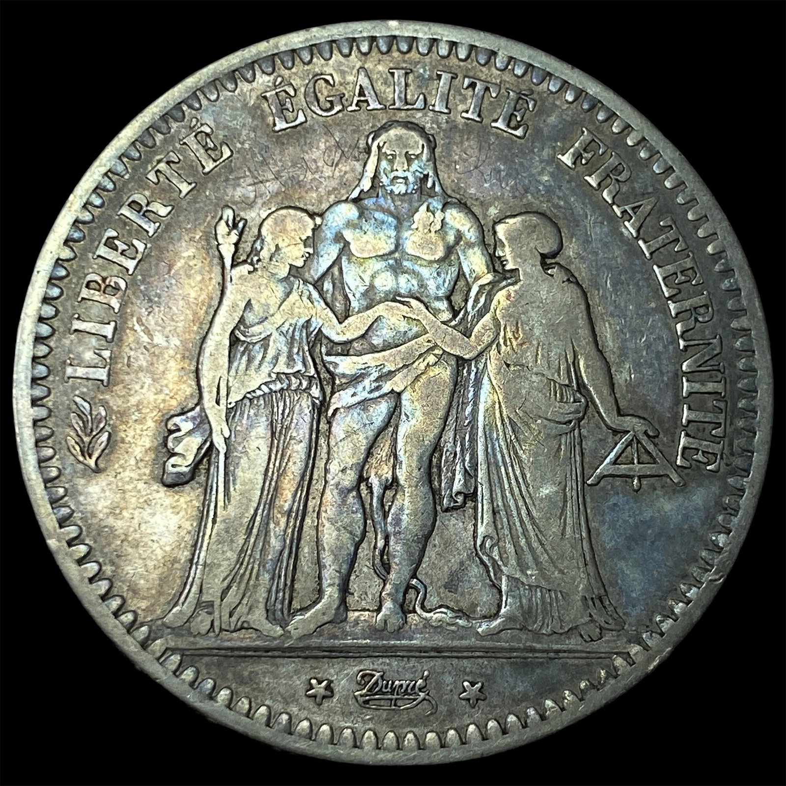 1849-A Silver 5 Francs France LIGHTLY CIRCULATED: 1849-A Silver 5 Francs France LIGHTLY CIRCULATED